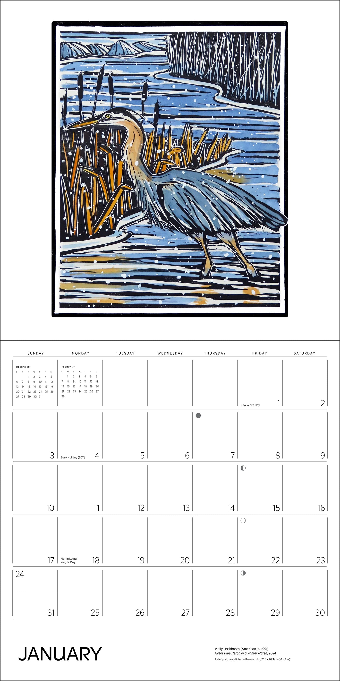 POM Molly Hashimoto: Birds 2027 Wall Calendar