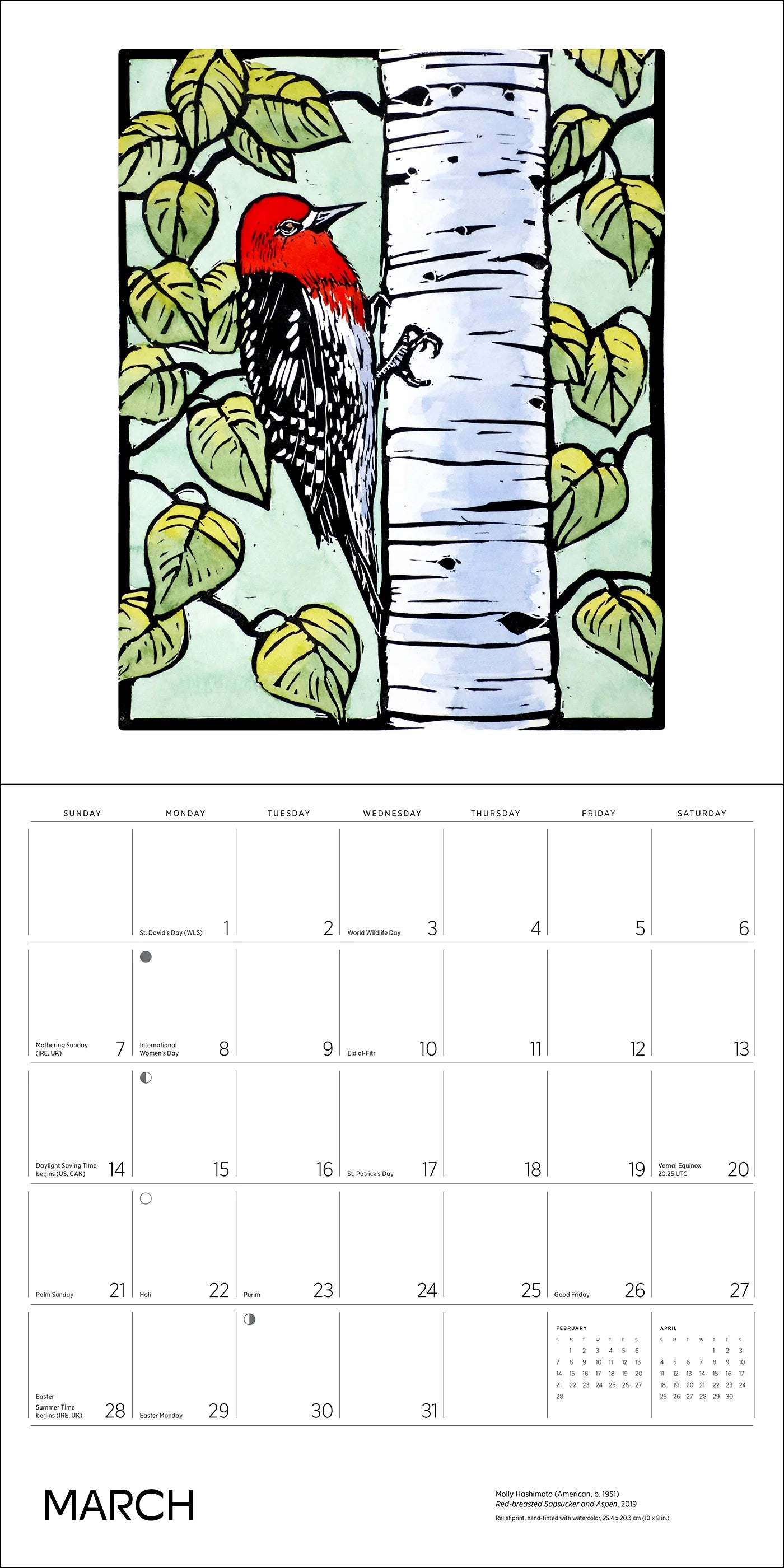 POM Molly Hashimoto: Birds 2027 Wall Calendar