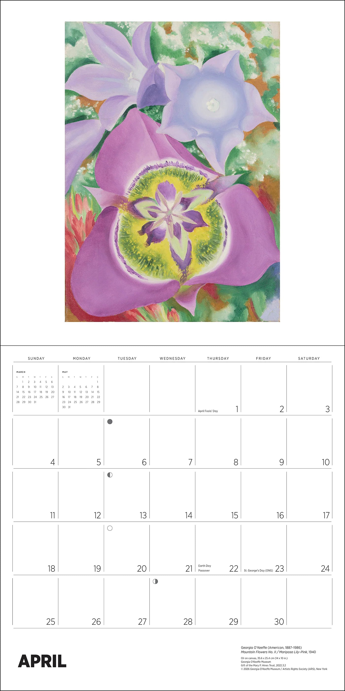 POM Georgia O'Keeffe 2027 Wall Calendar