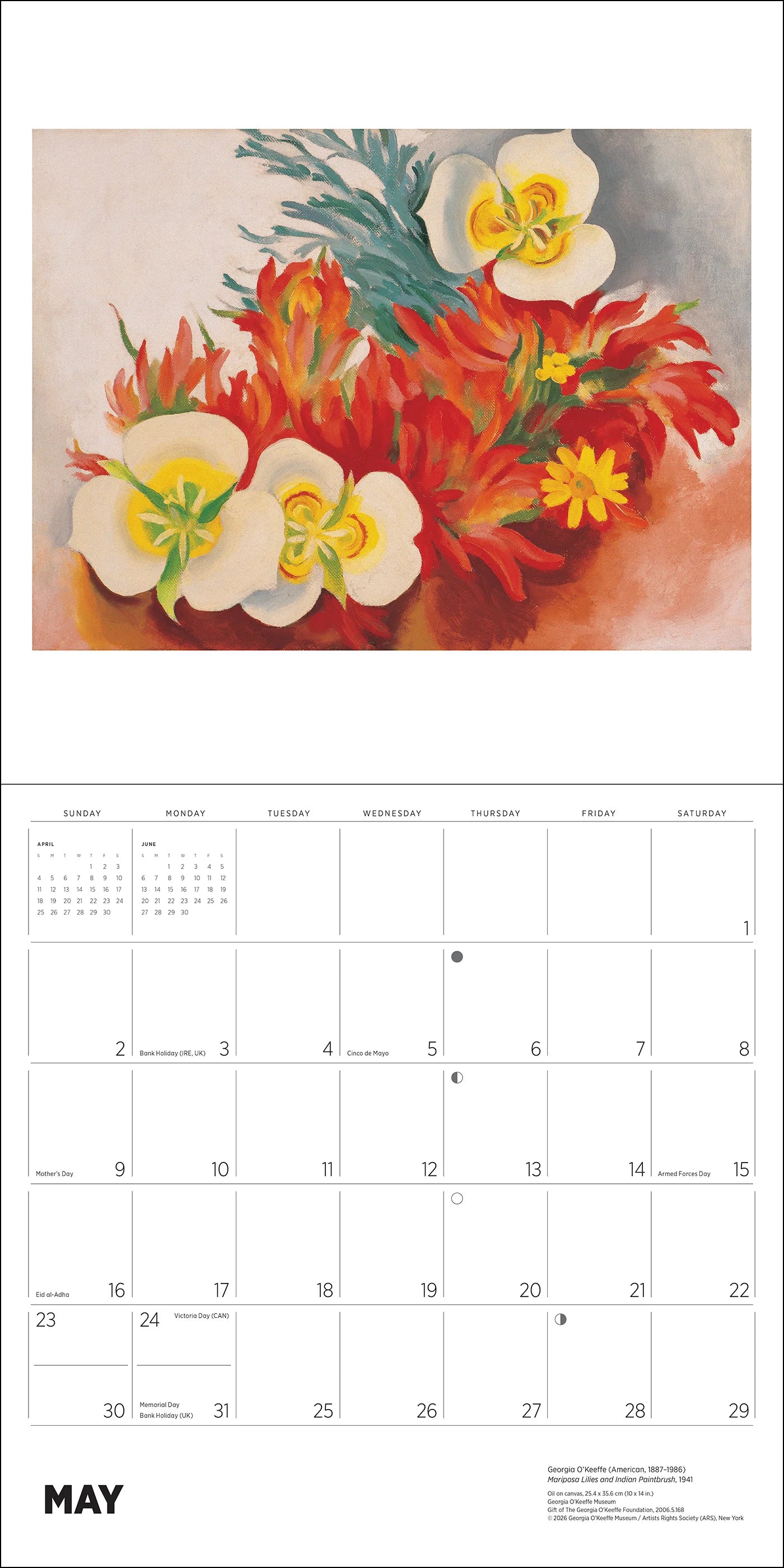 POM Georgia O'Keeffe 2027 Wall Calendar