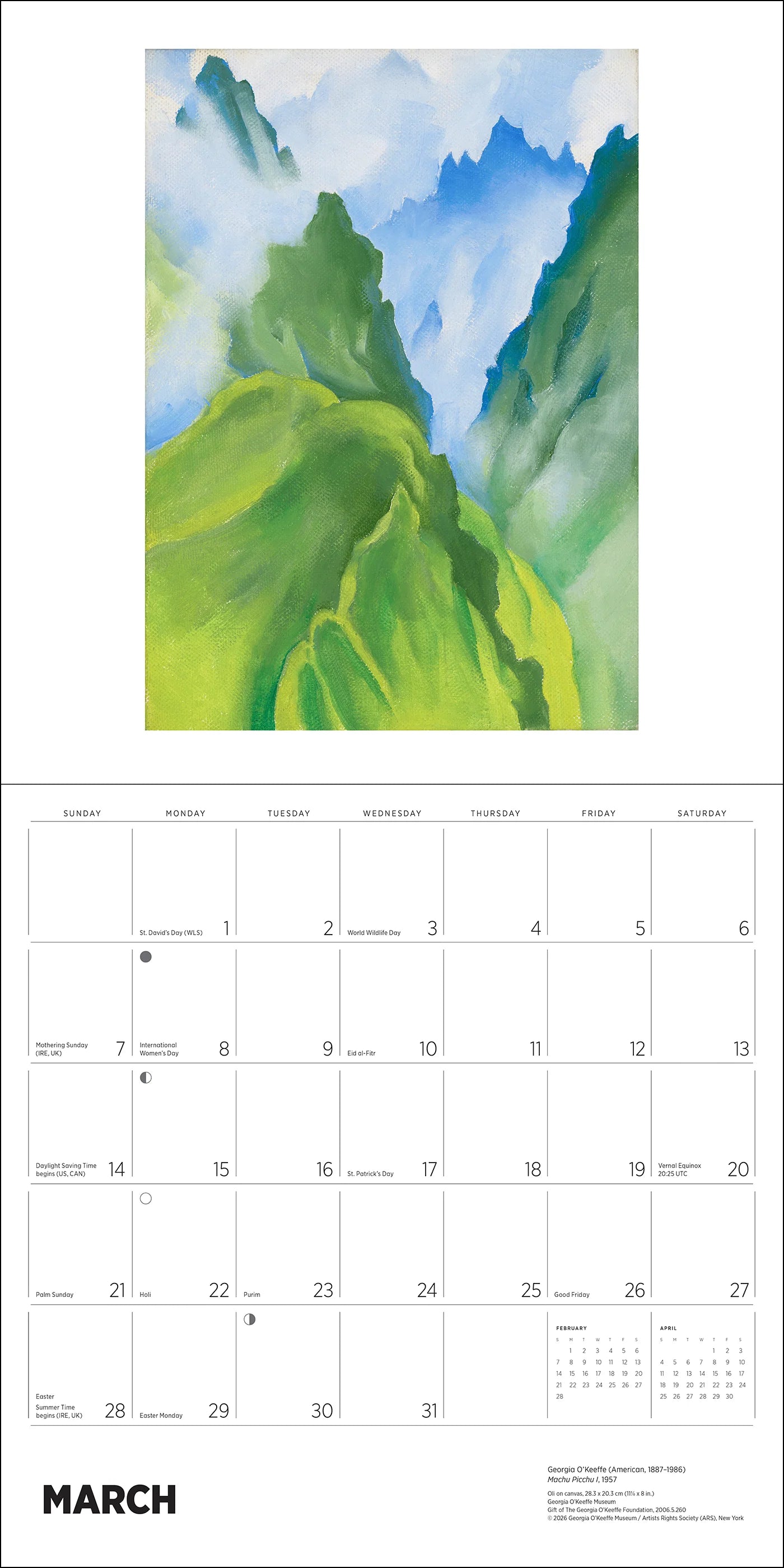 POM Georgia O'Keeffe 2027 Wall Calendar