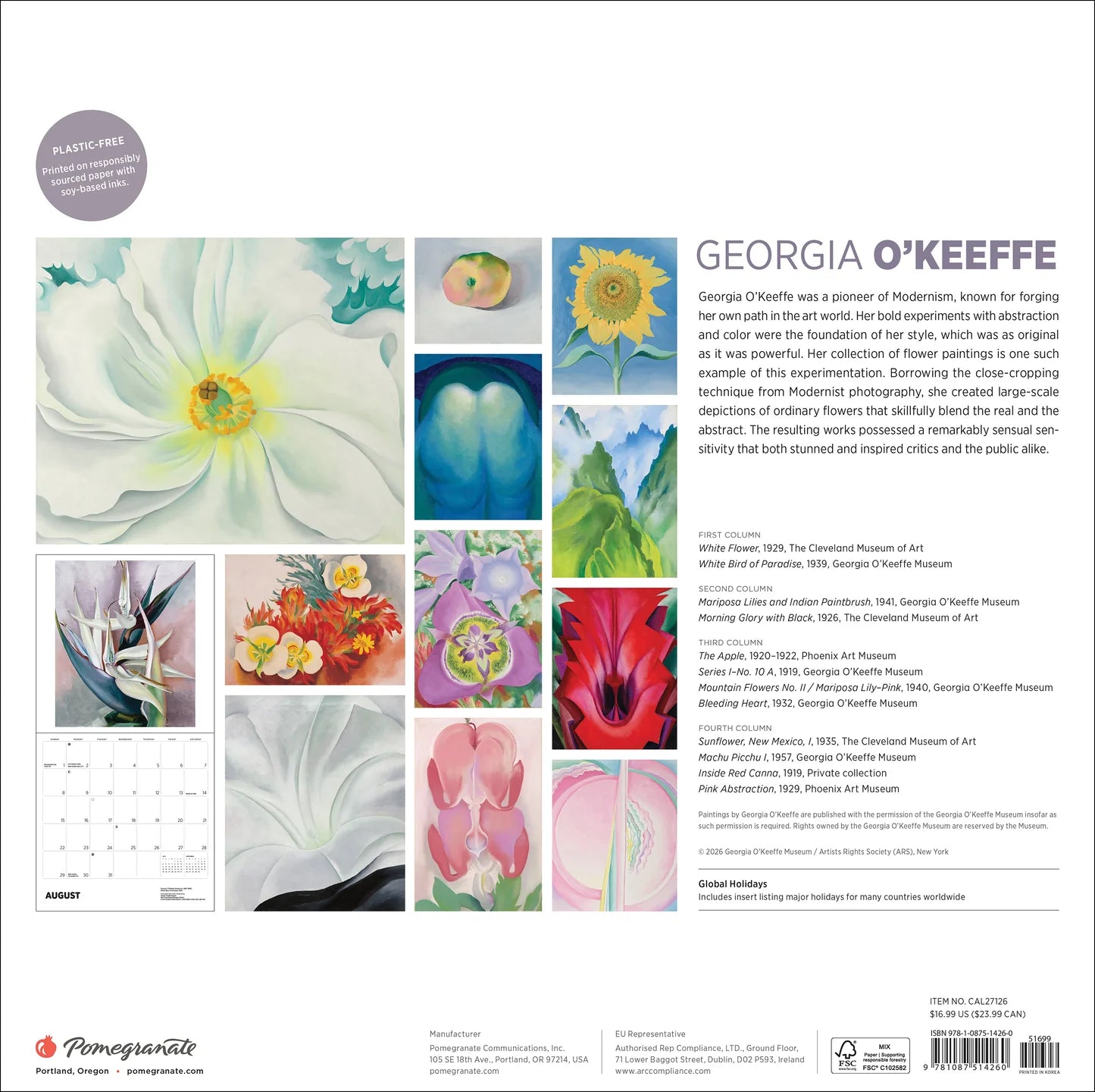 POM Georgia O'Keeffe 2027 Wall Calendar