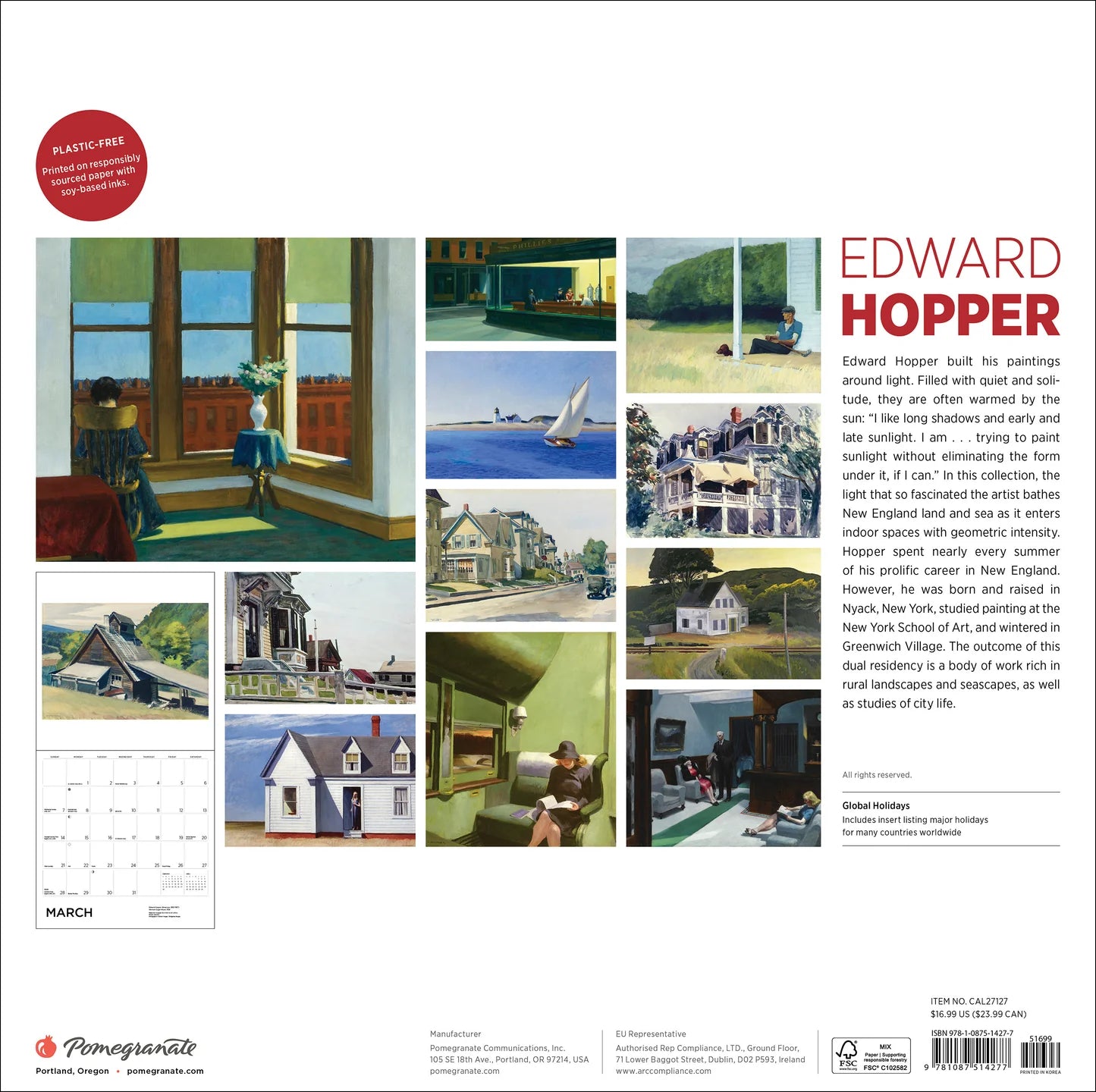 POM Edward Hopper 2027 Wall Calendar