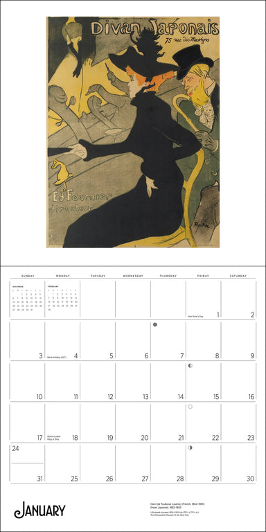 POM Henri de Toulouse-Lautrec 2027 Wall Calendar