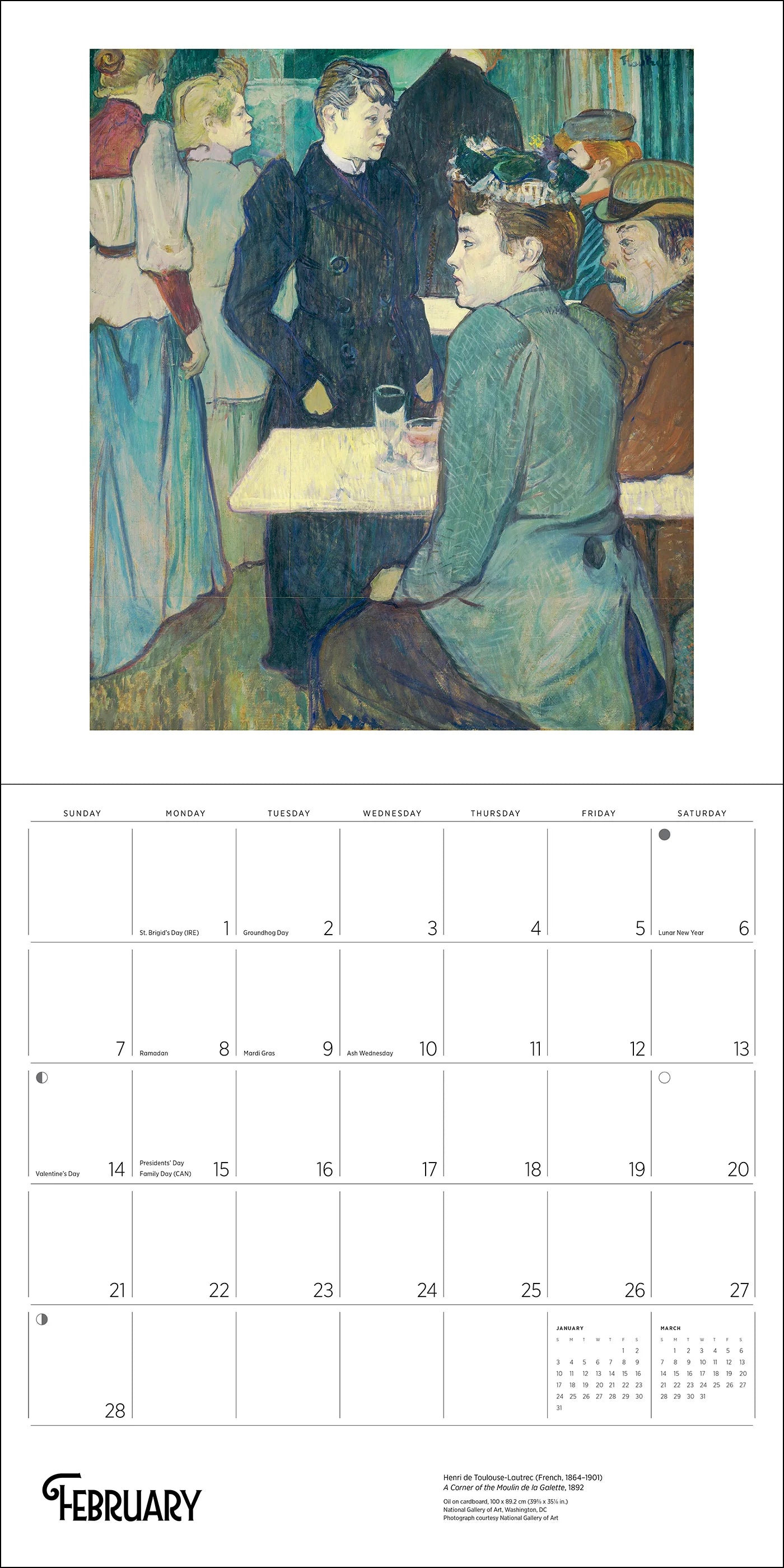 POM Henri de Toulouse-Lautrec 2027 Wall Calendar