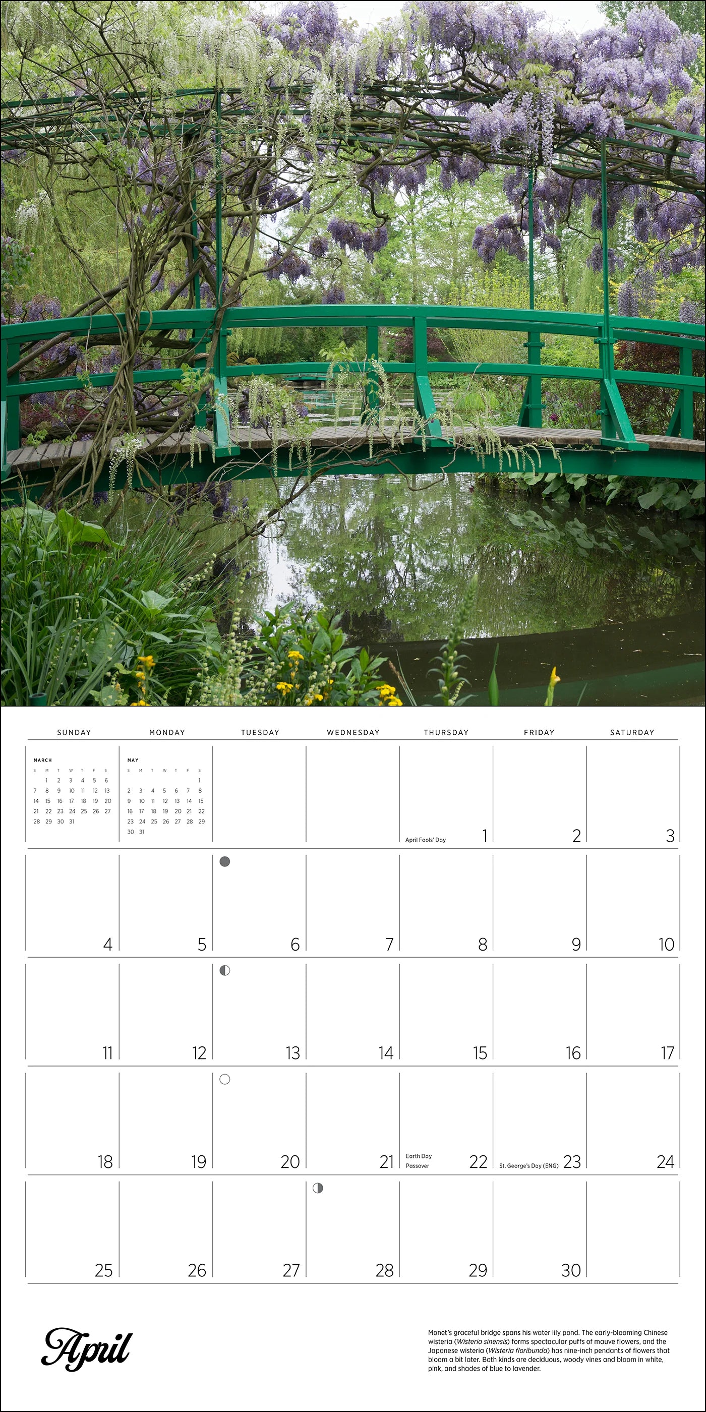POM Monet's Passion: The Gardens at Giverny 2027 Wall Calendar