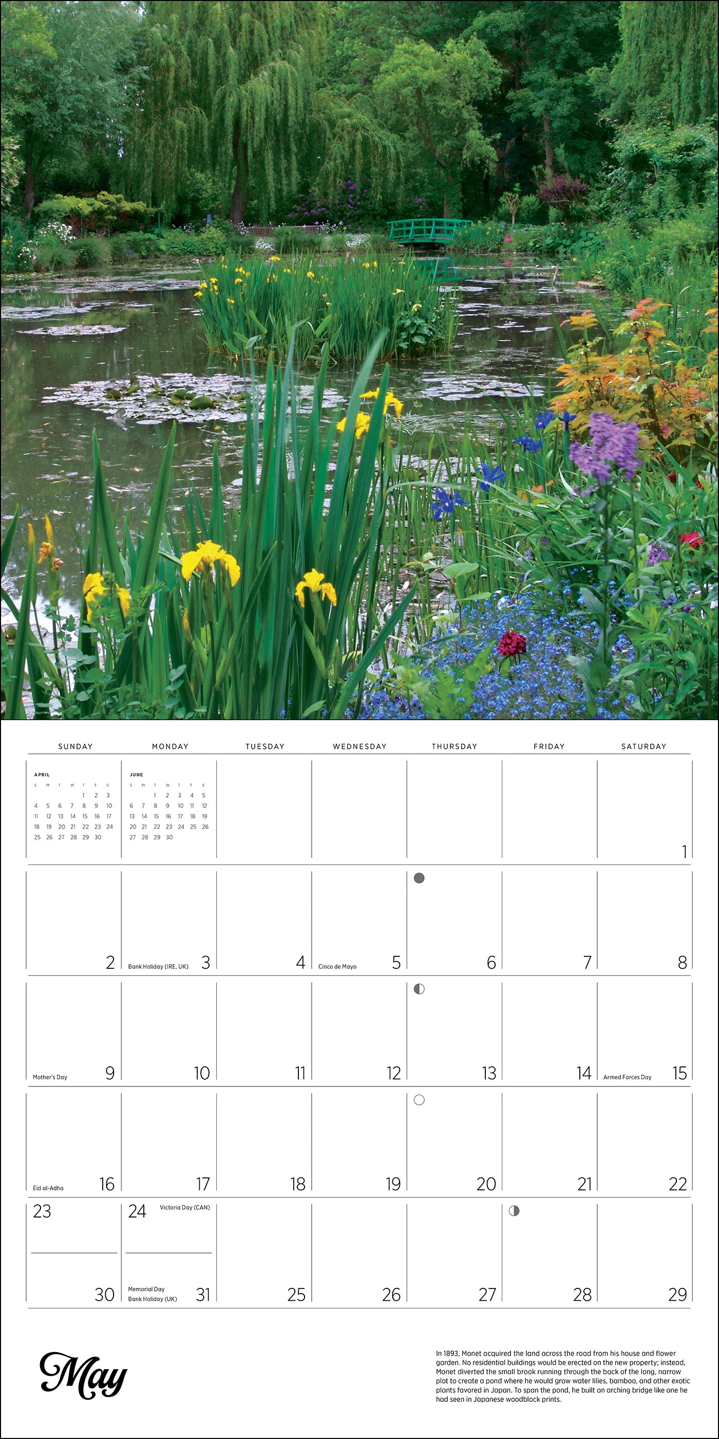 POM Monet's Passion: The Gardens at Giverny 2027 Wall Calendar
