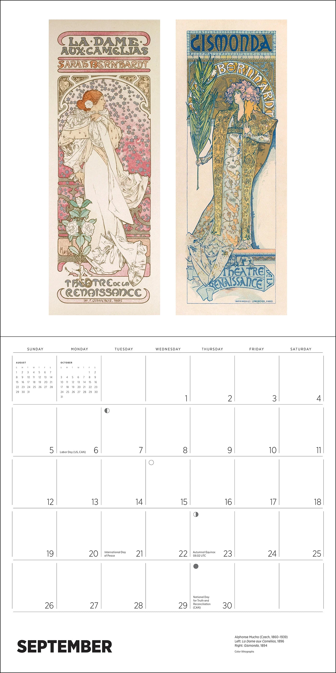 POM Alphonse Mucha 2027 Wall Calendar