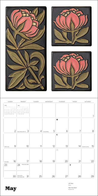 POM Arts & Crafts Tiles: Made by Motawi Tileworks 2027 Wall Calendar