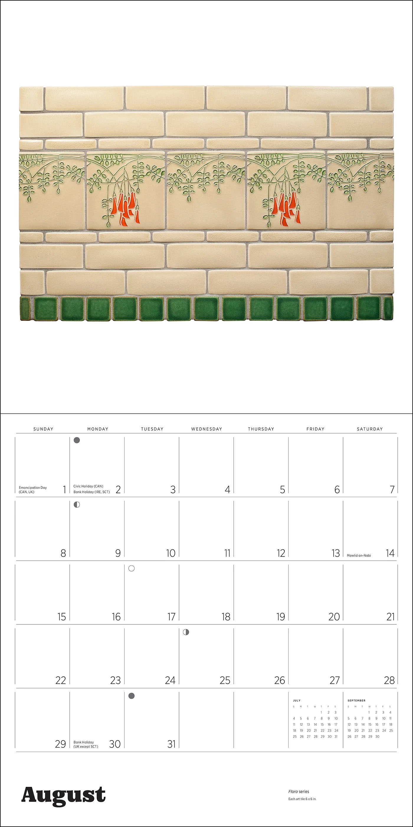 POM Arts & Crafts Tiles: Made by Motawi Tileworks 2027 Wall Calendar