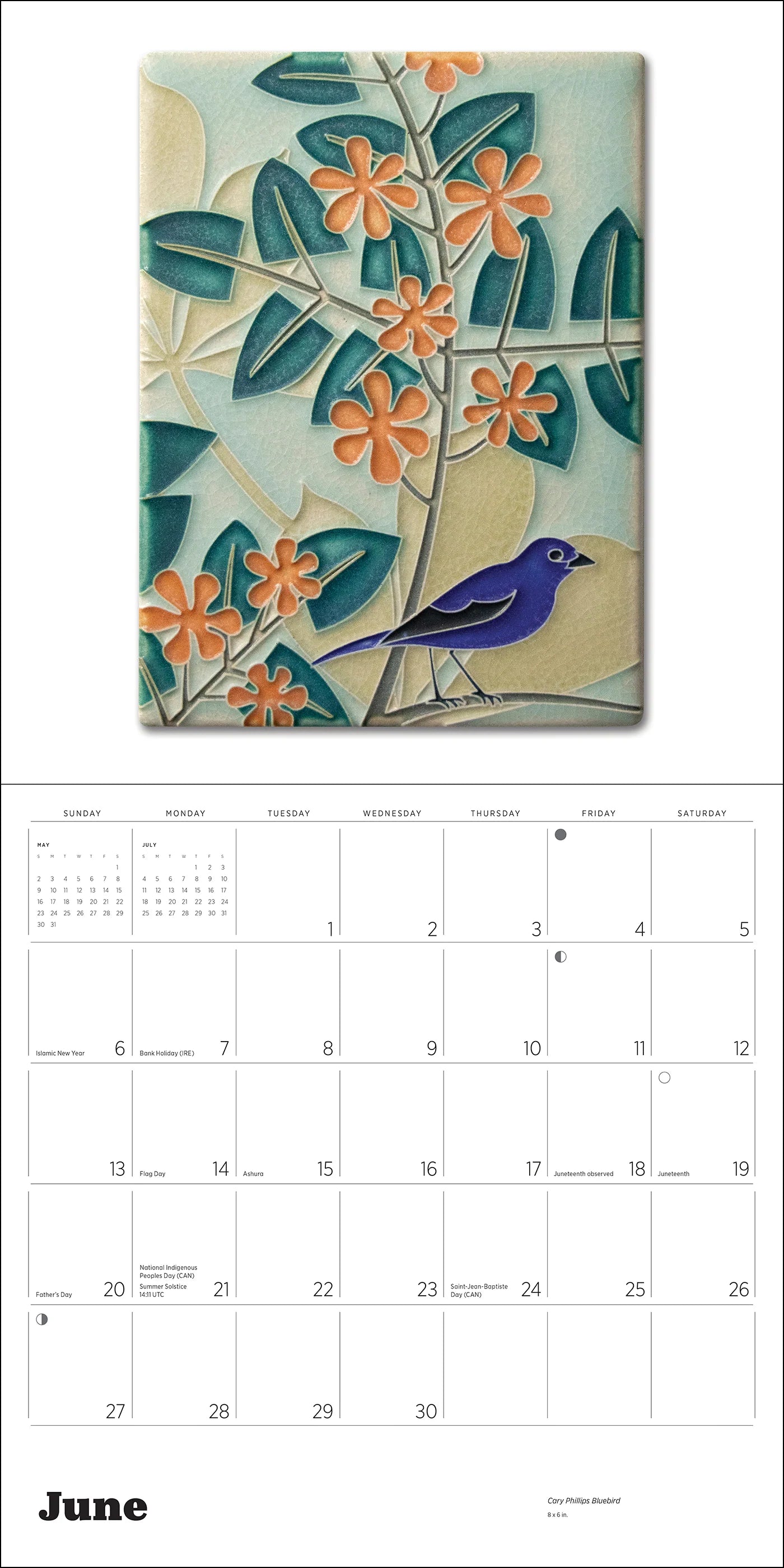 POM Arts & Crafts Tiles: Made by Motawi Tileworks 2027 Wall Calendar