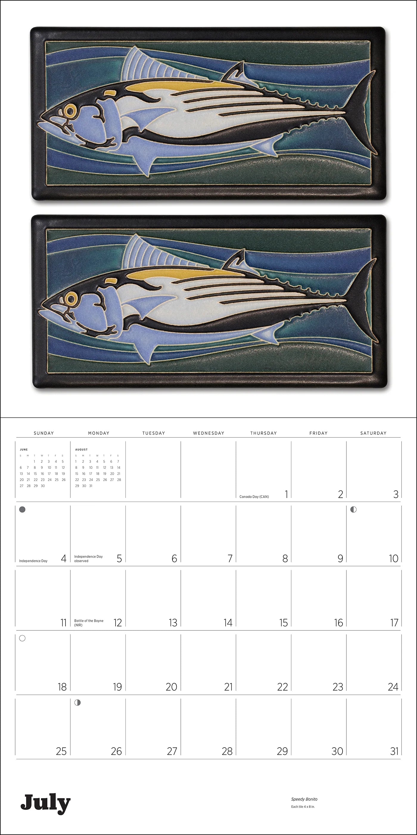 POM Arts & Crafts Tiles: Made by Motawi Tileworks 2027 Wall Calendar