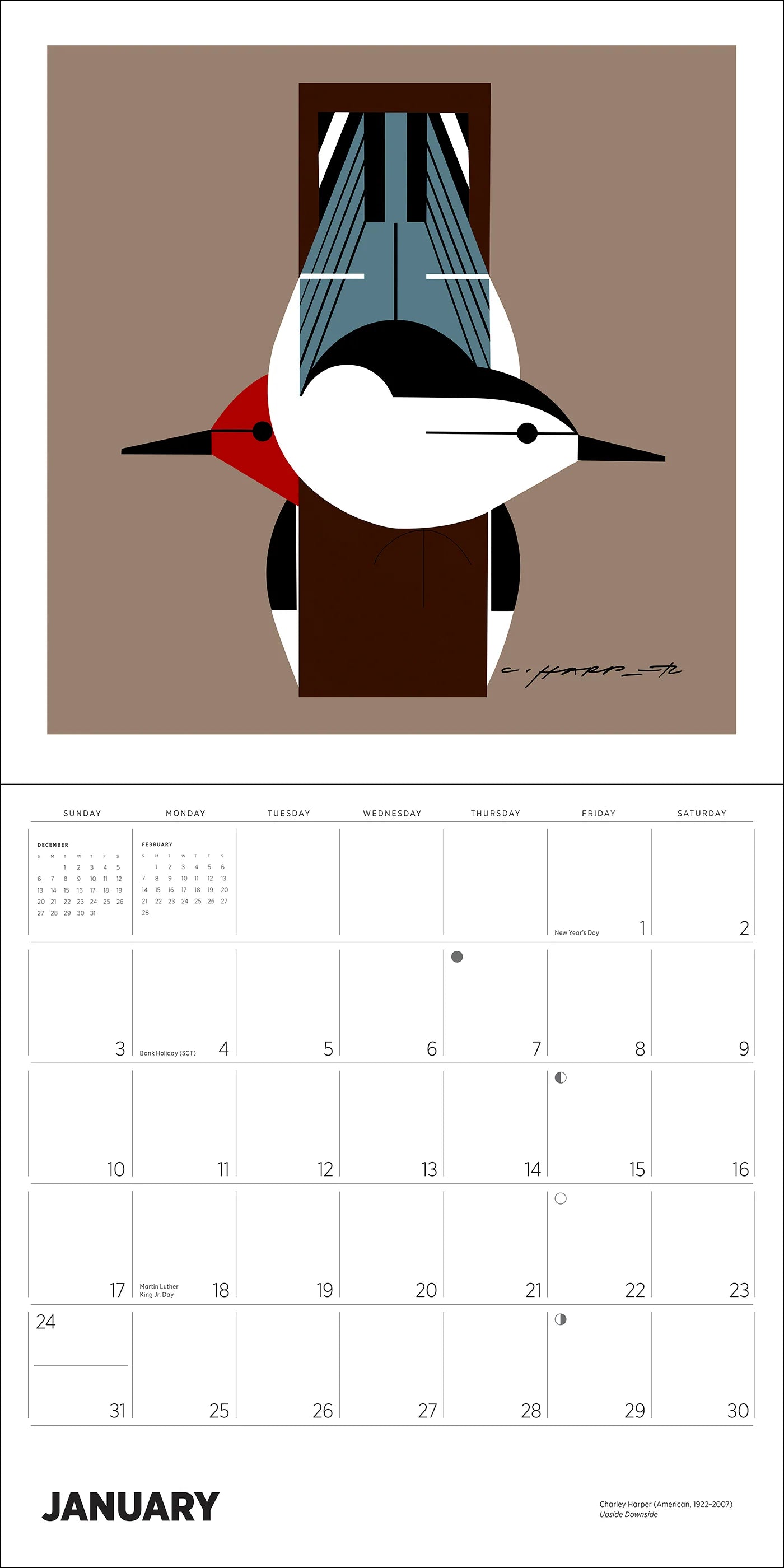 POM Charley Harper 2027 Wall Calendar