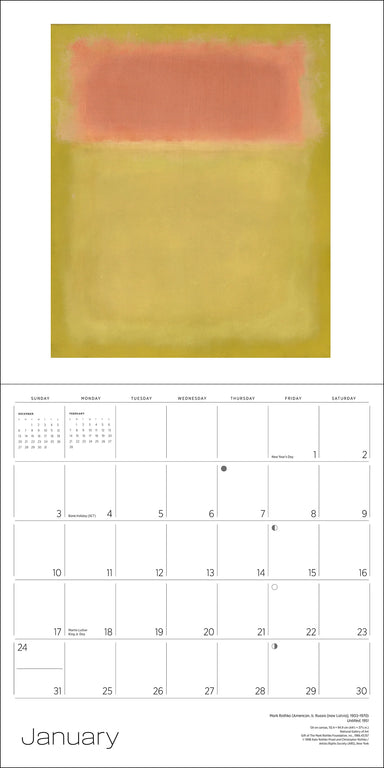 POM Rothko 2027 Wall Calendar