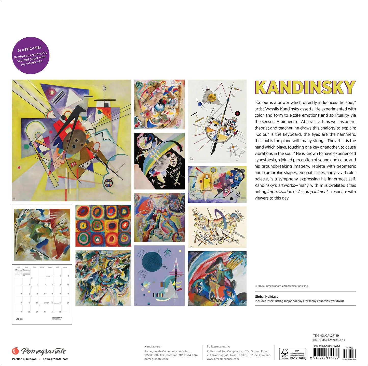 POM Kandinsky 2027 Wall Calendar