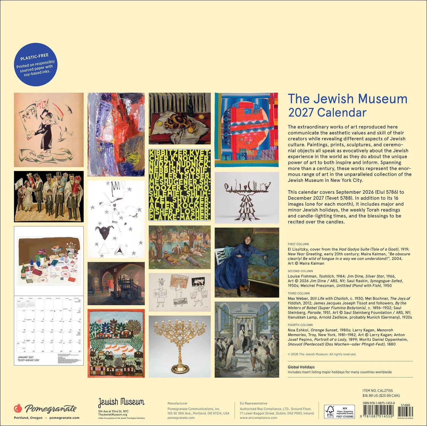 POM The Jewish Museum Calendar 2027