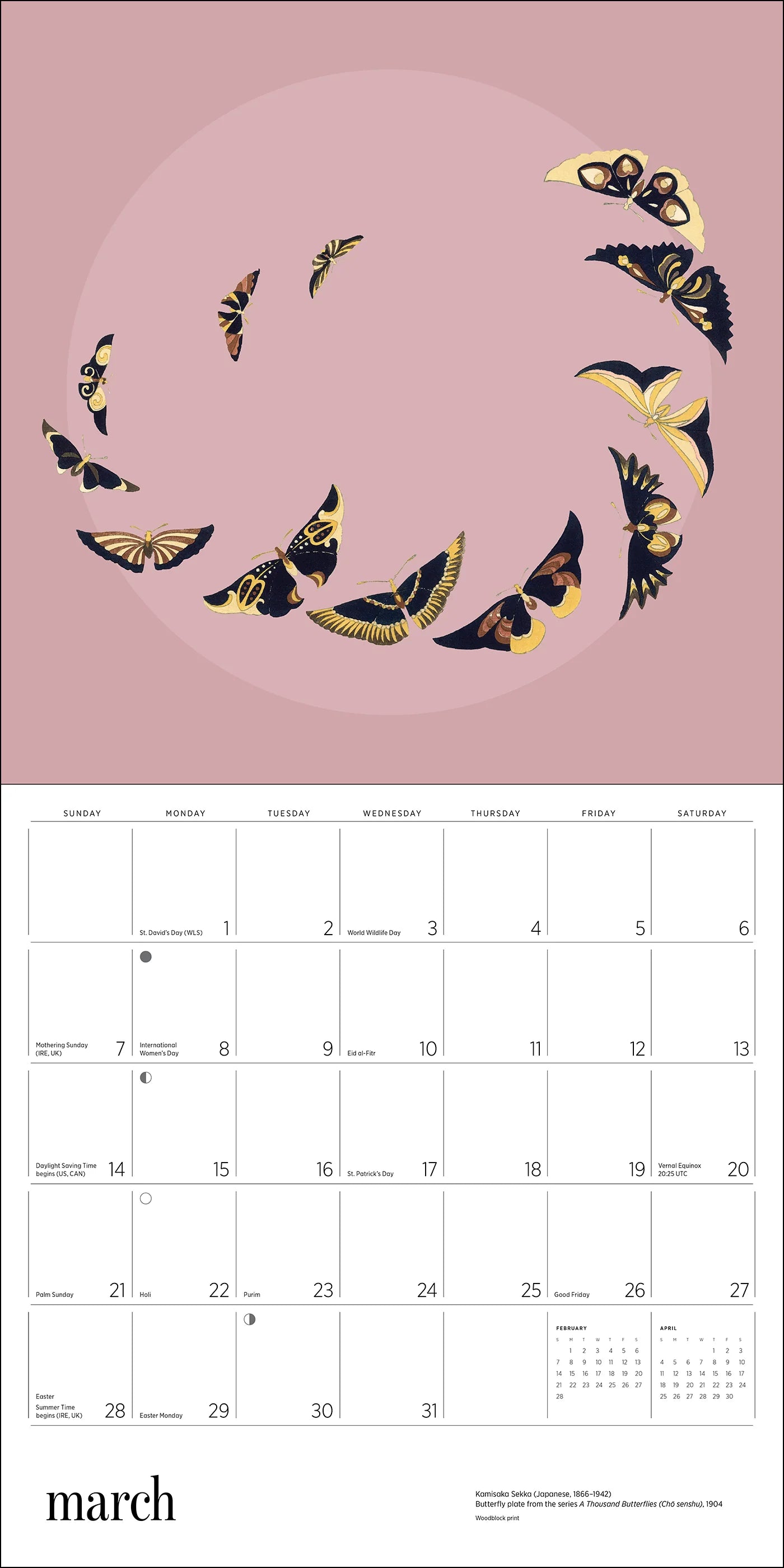 POM Butterflies 2027 Wall Calendar