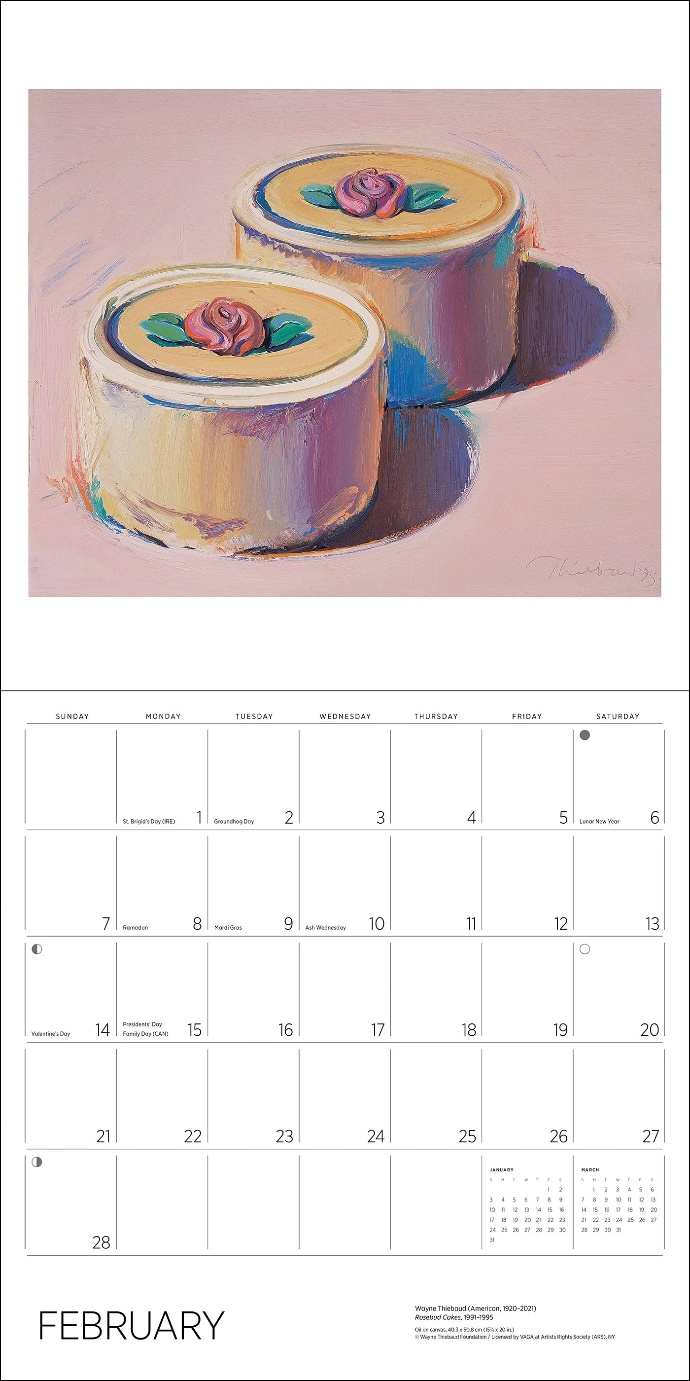 POM Wayne Thiebaud 2027 Wall Calendar