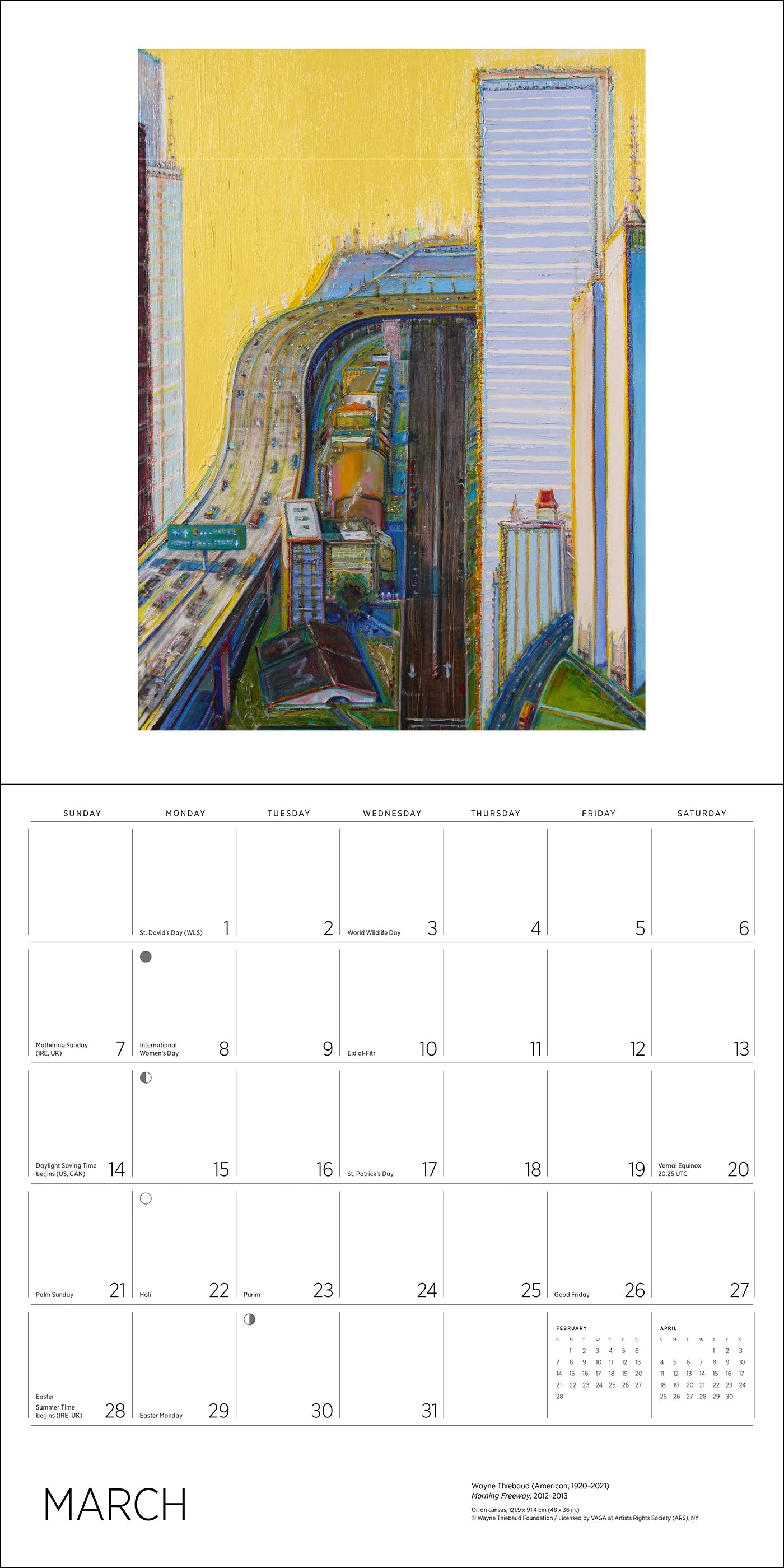 POM Wayne Thiebaud 2027 Wall Calendar