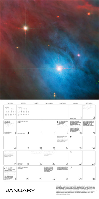 POM Space: Views from the Hubble and James Webb Telescopes 2027 Wall Calendar