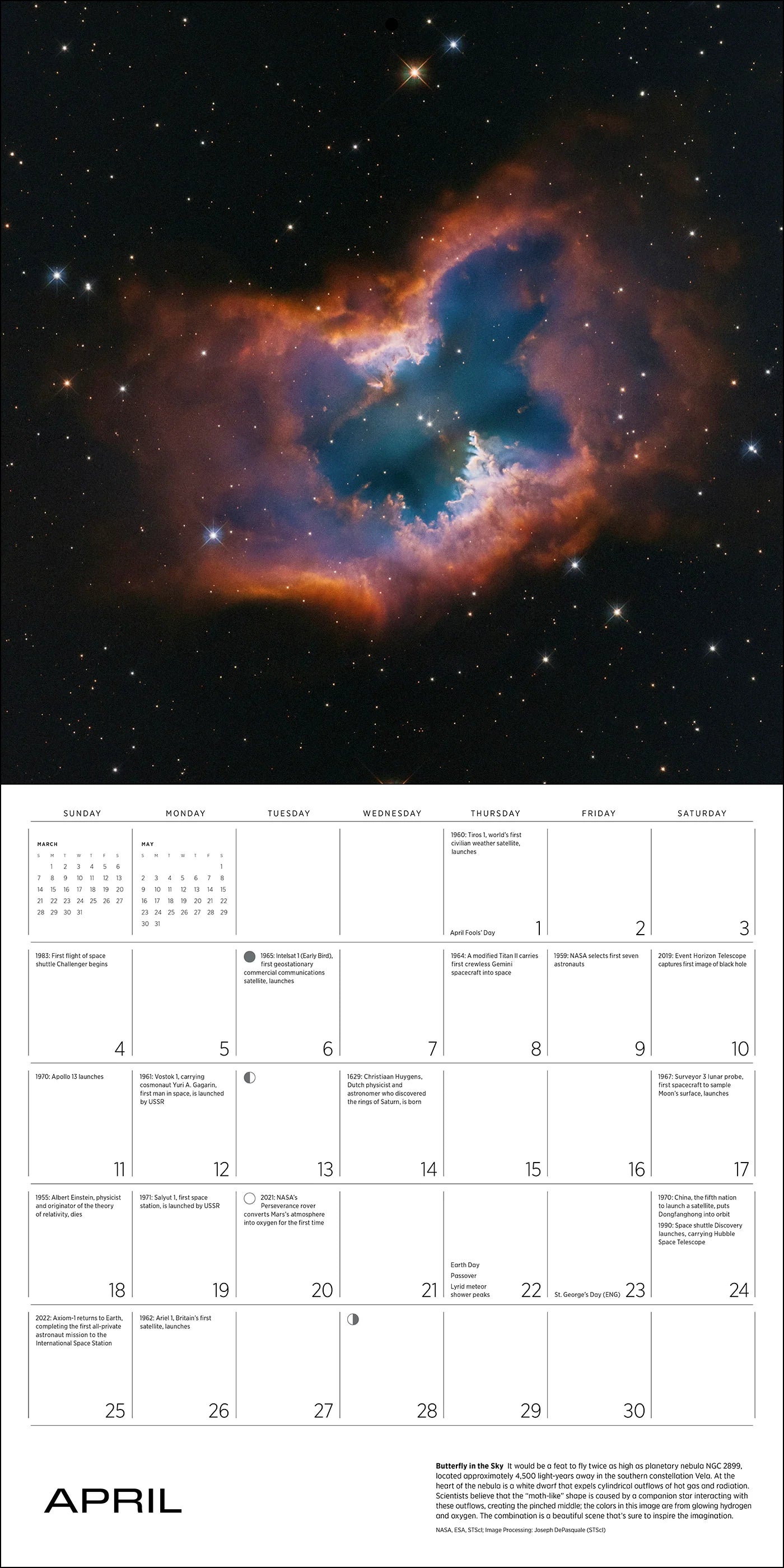 POM Space: Views from the Hubble and James Webb Telescopes 2027 Wall Calendar
