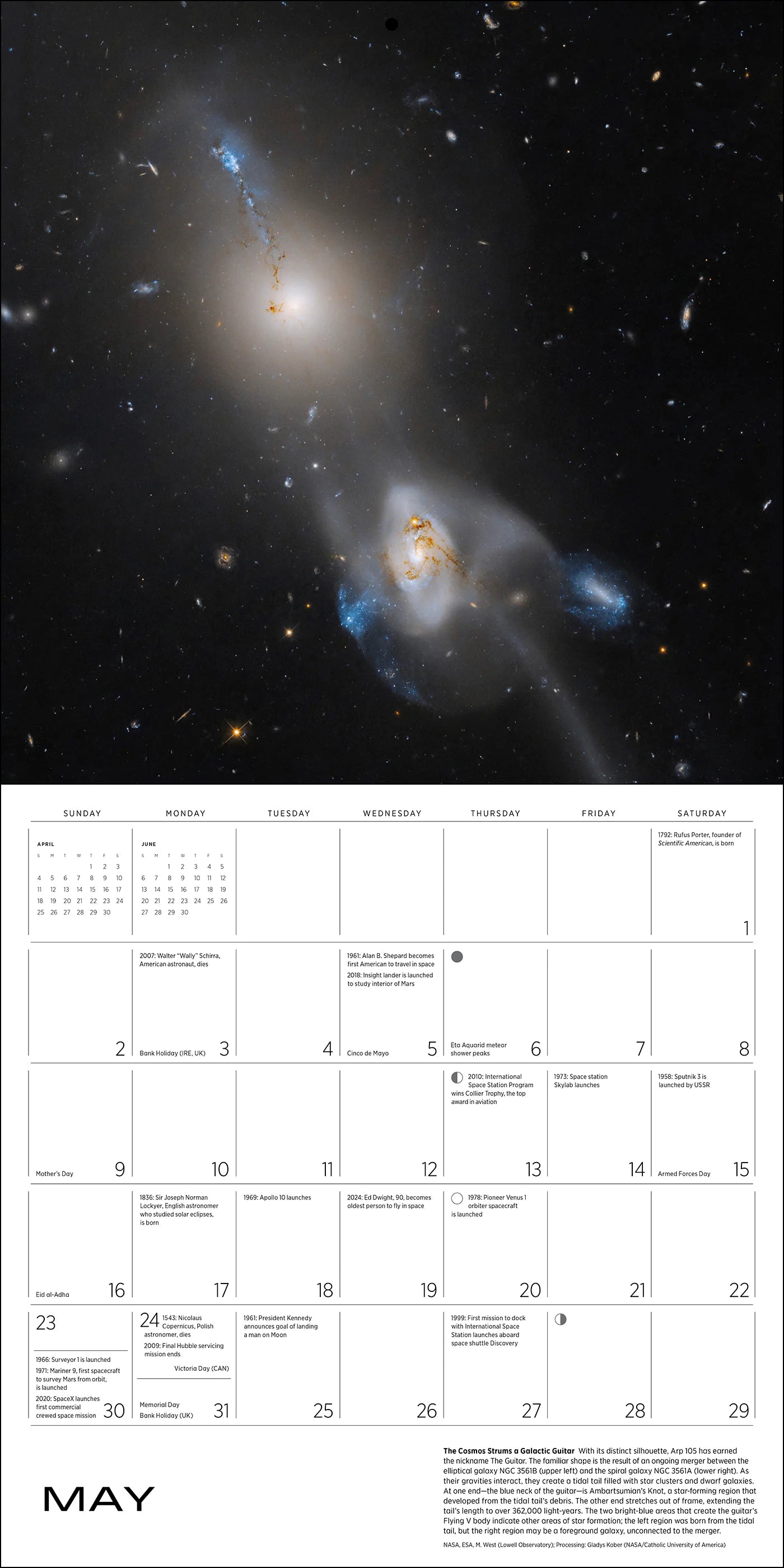 POM Space: Views from the Hubble and James Webb Telescopes 2027 Wall Calendar