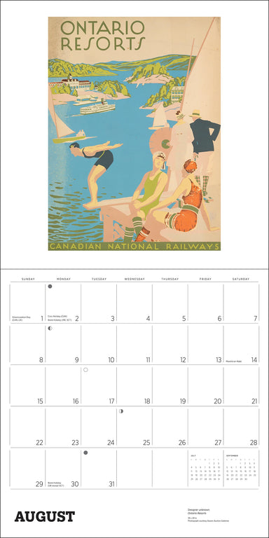 POM Canada: Vintage Travel Posters 2027 Wall Calendar