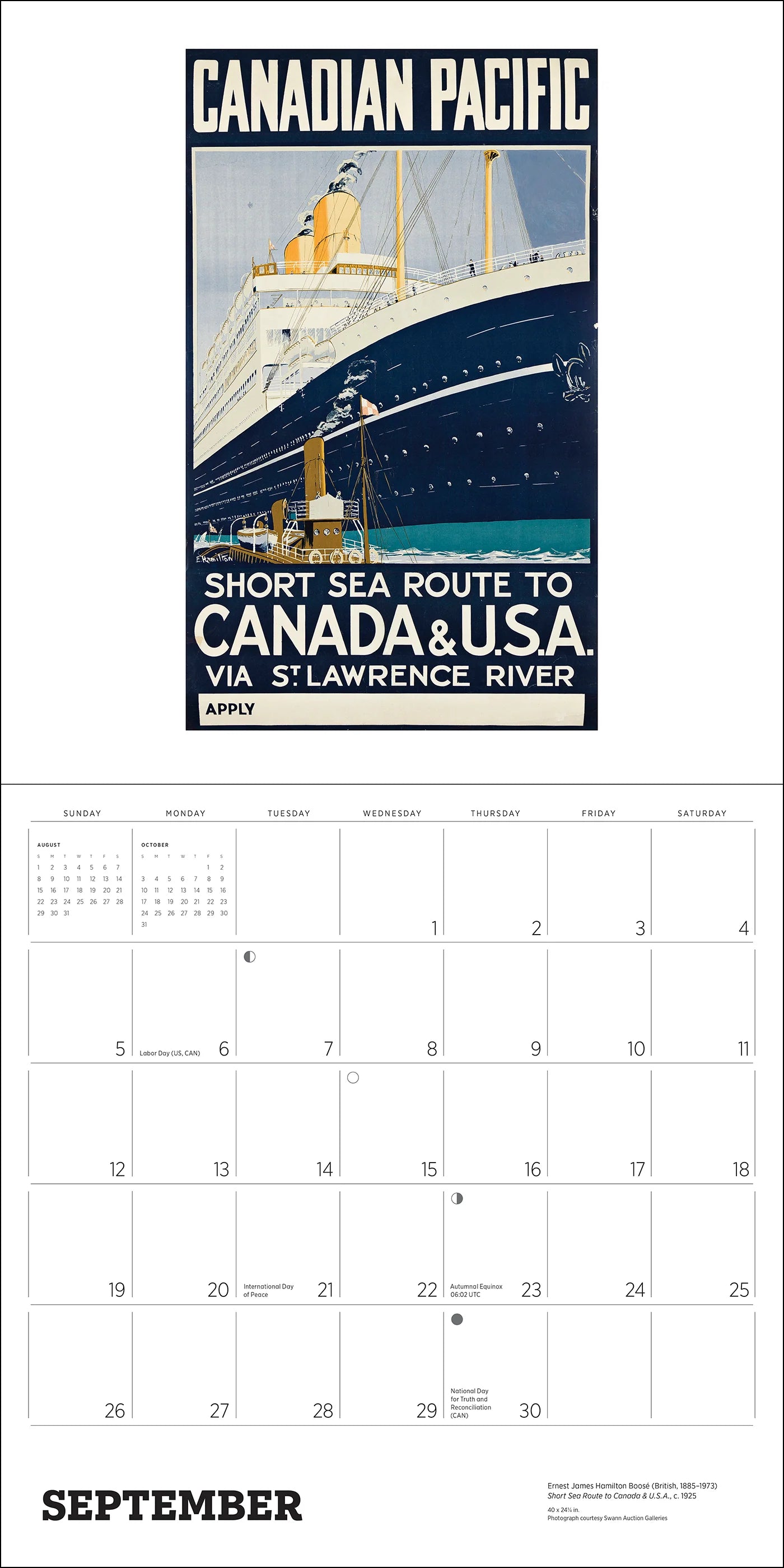 POM Canada: Vintage Travel Posters 2027 Wall Calendar