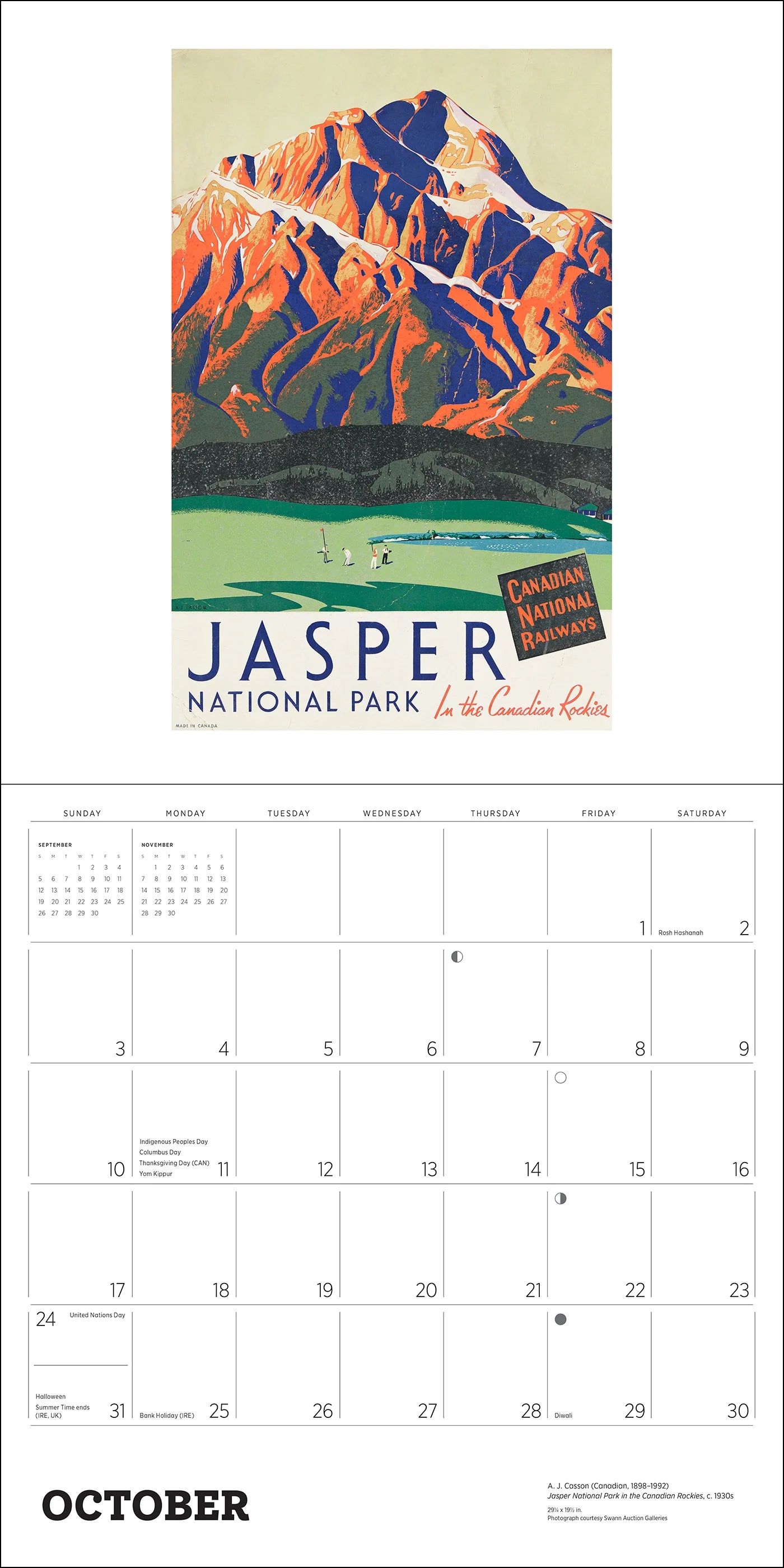 POM Canada: Vintage Travel Posters 2027 Wall Calendar