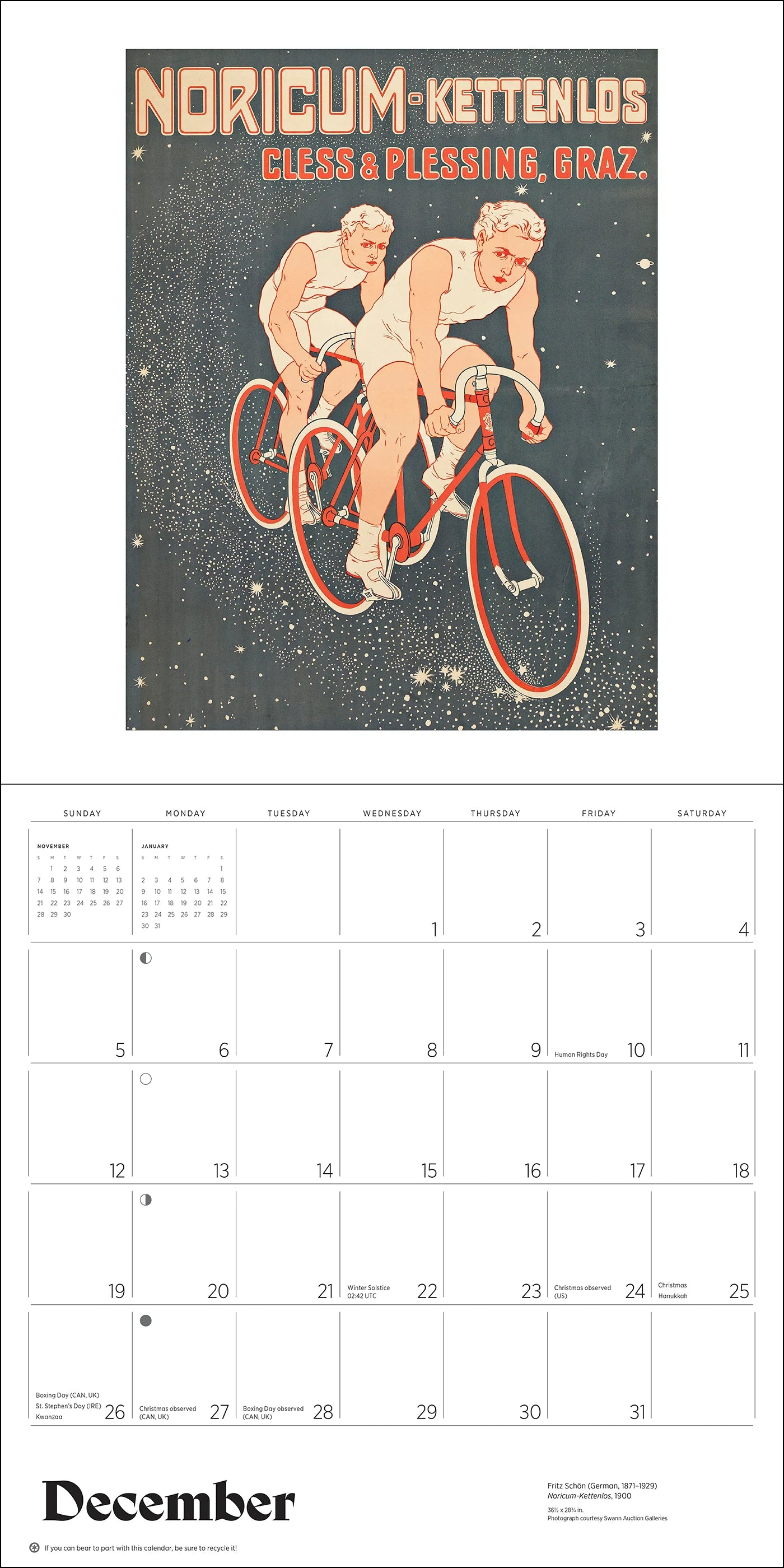 POM Bicycles: Vintage Posters 2027 Wall Calendar