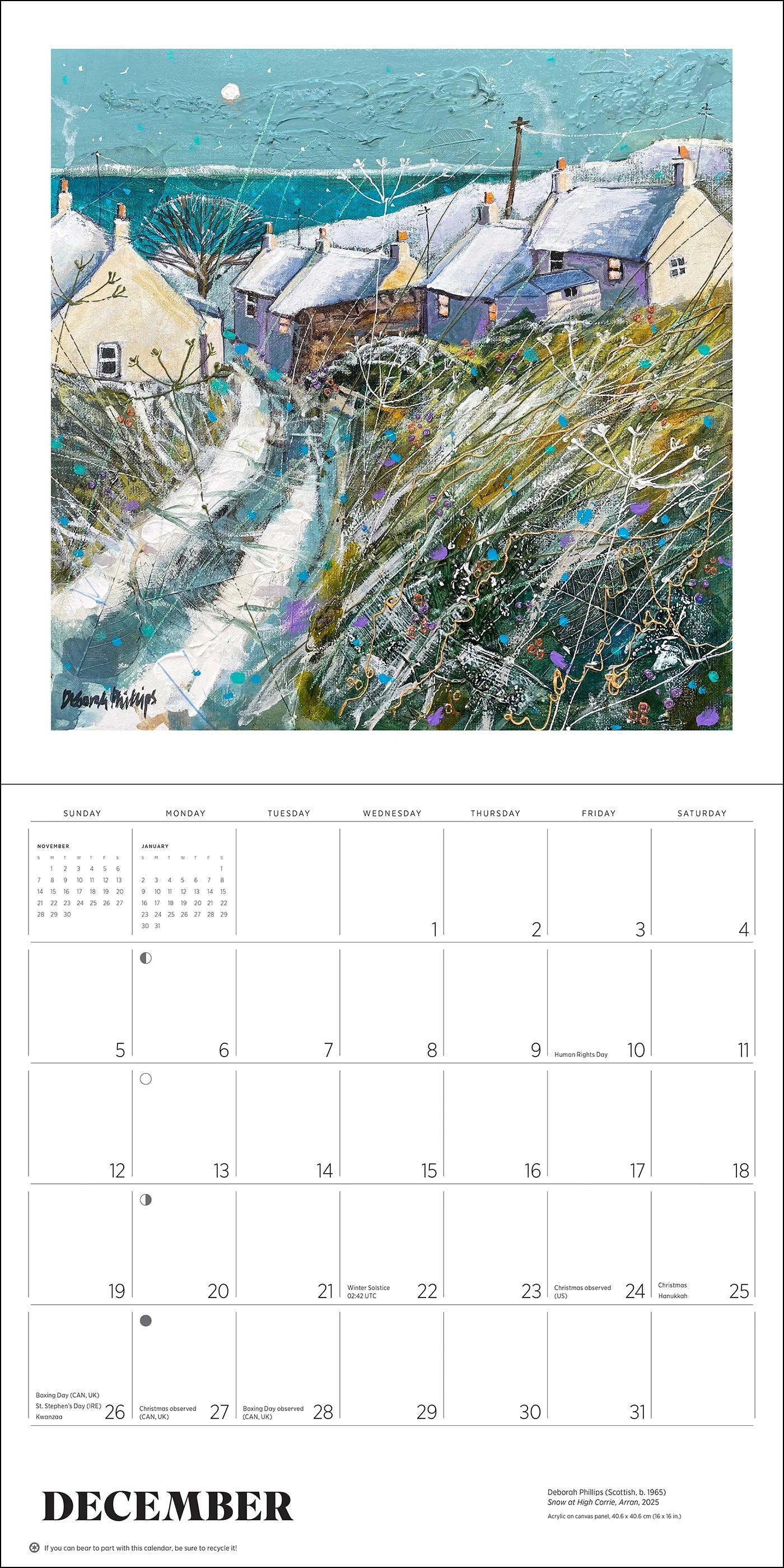 POM Scotland: The Art of Deborah Phillips 2027 Wall Calendar