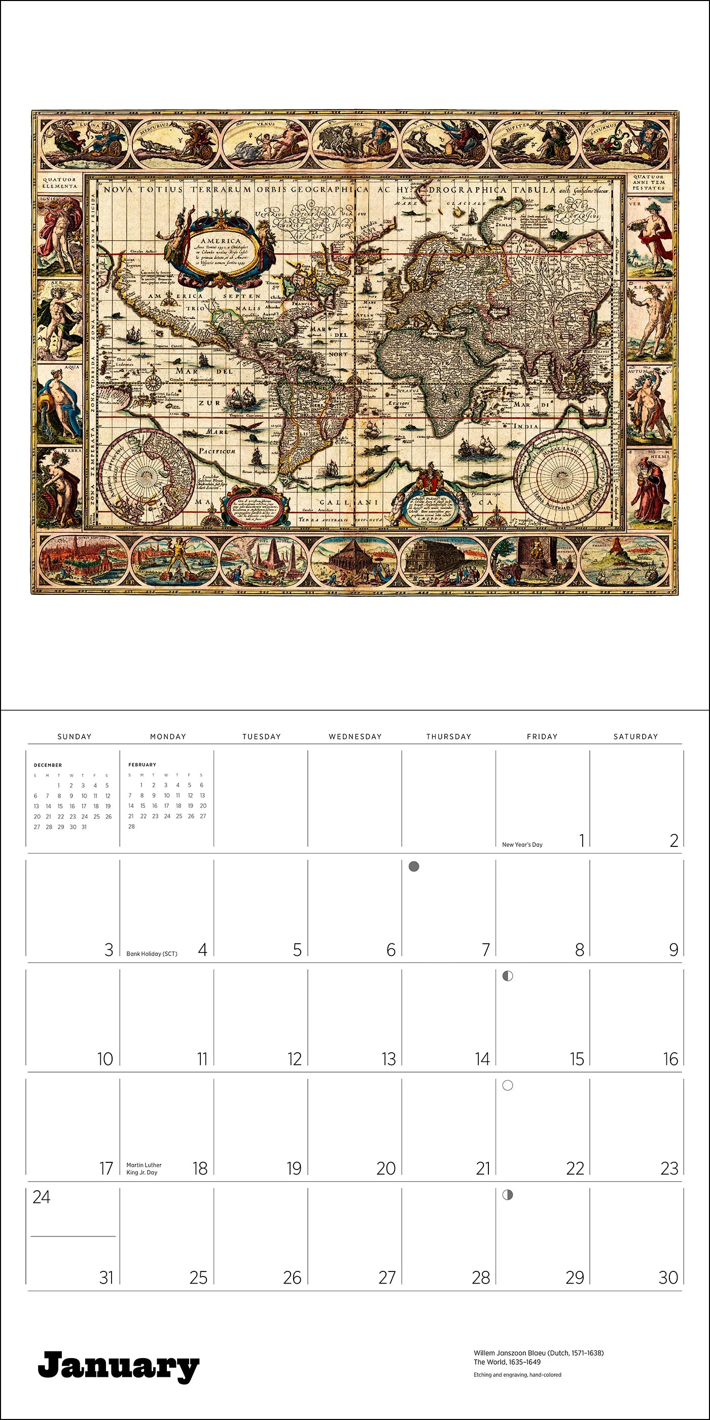 POM Antique Maps 2027 Wall Calendar