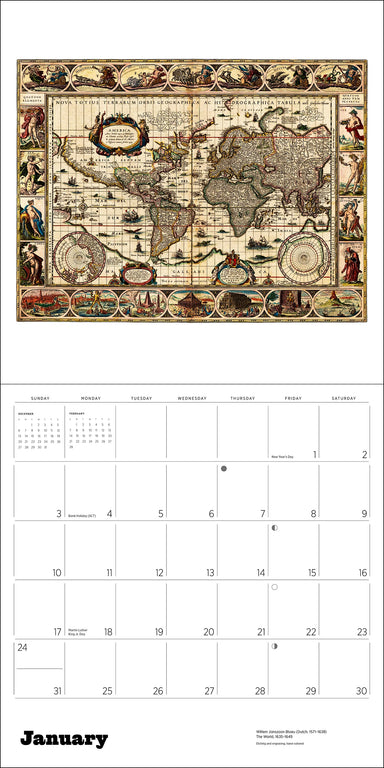 POM Antique Maps 2027 Wall Calendar