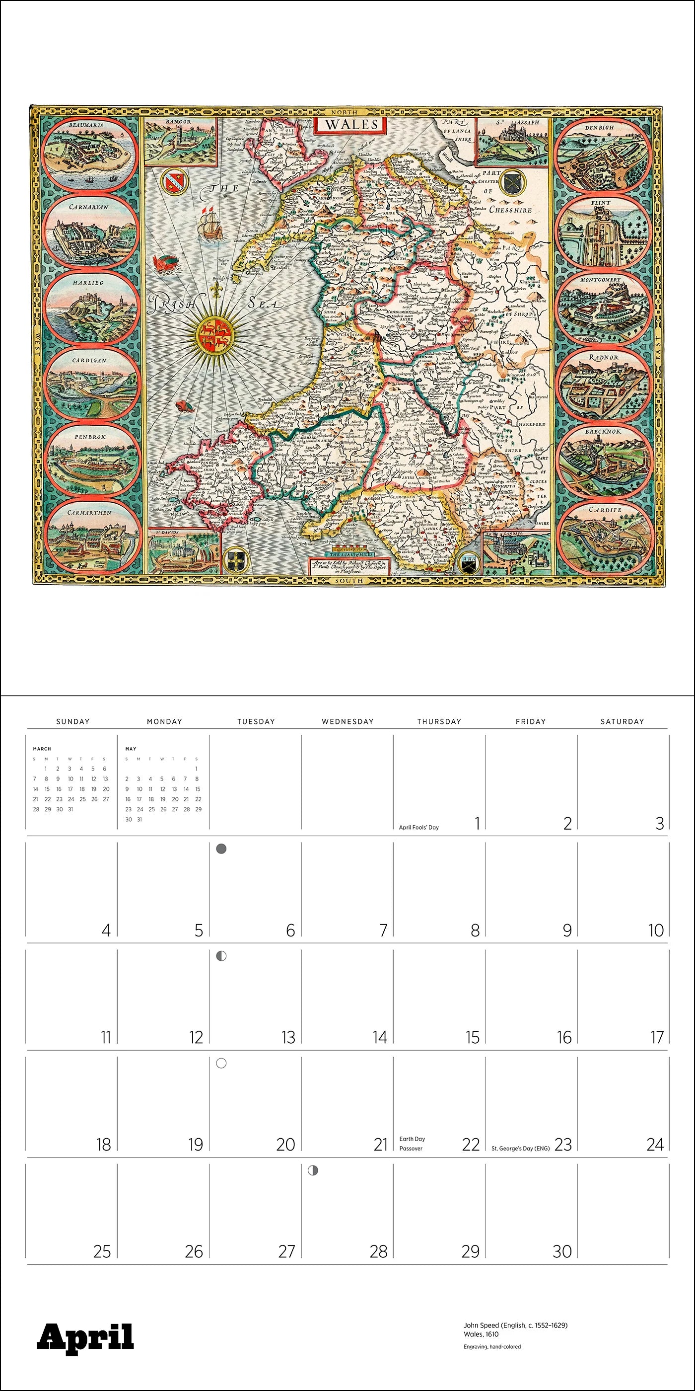 POM Antique Maps 2027 Wall Calendar