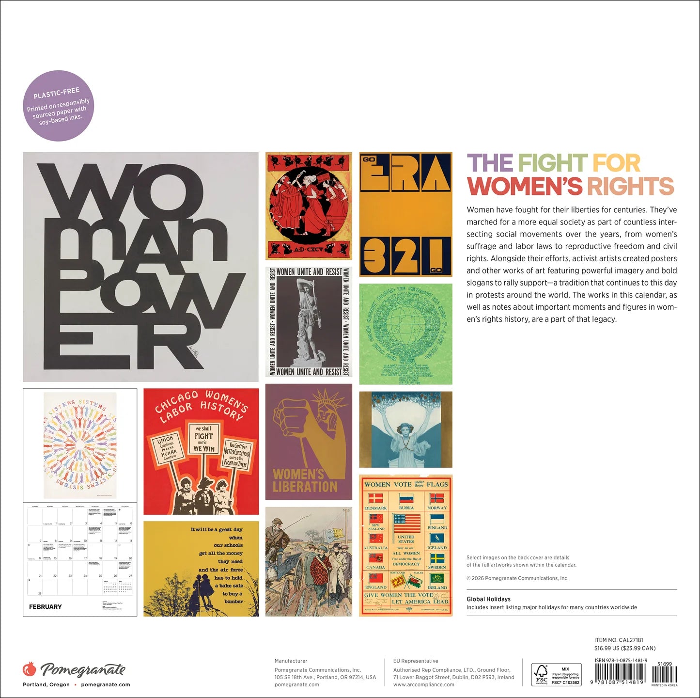 POM The Fight for Women’s Rights 2027 Wall Calendar