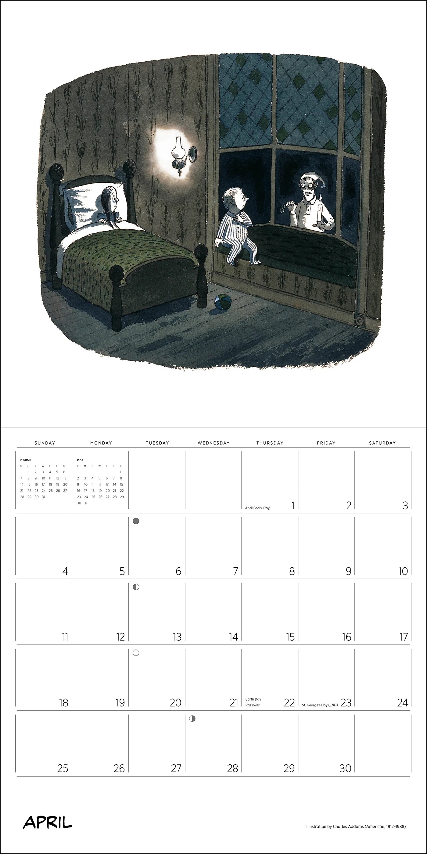 POM Charles Addams: The Addams Family 2027 Wall Calendar