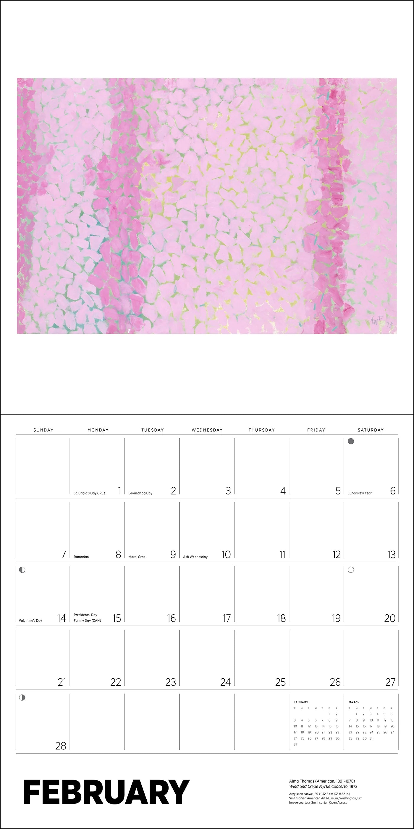POM Alma Thomas 2027 Wall Calendar