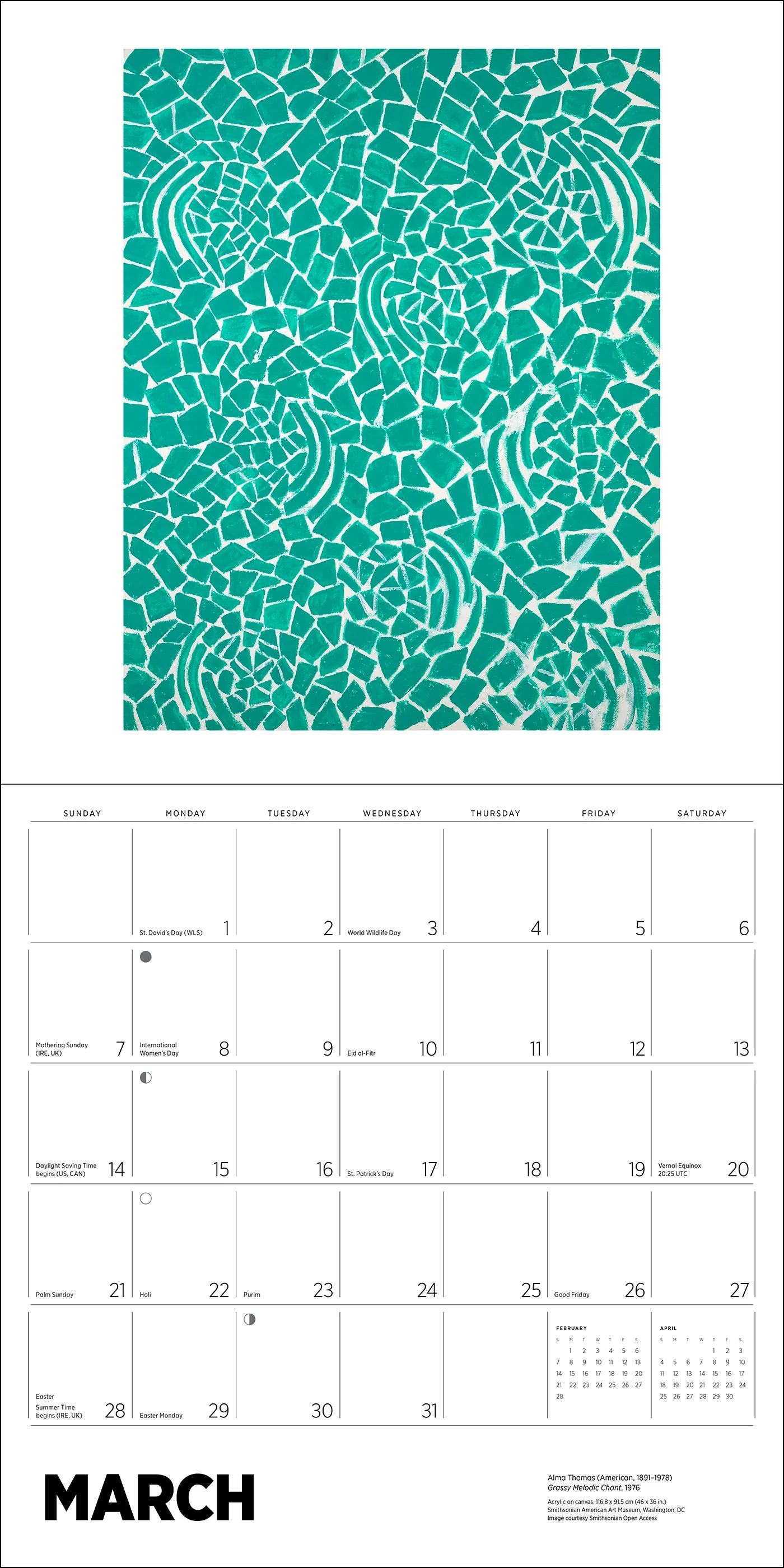 POM Alma Thomas 2027 Wall Calendar