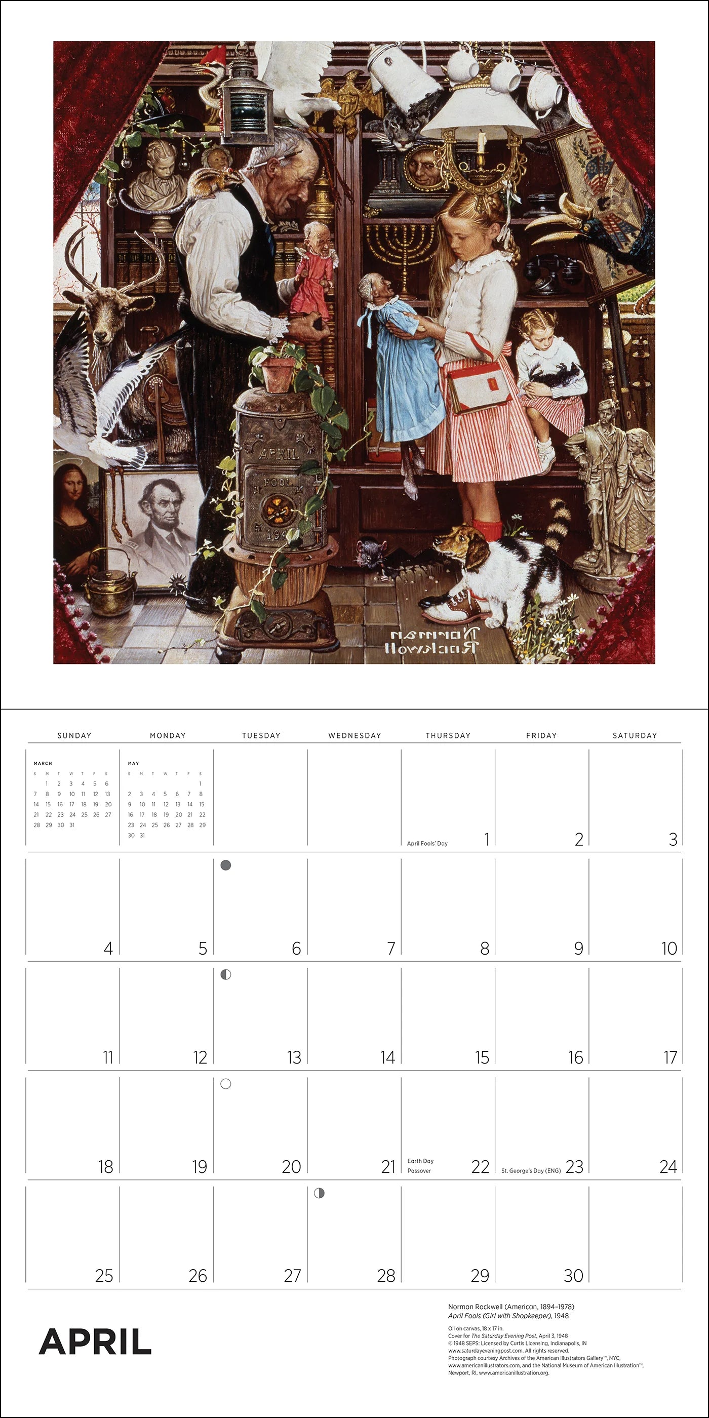 POM Norman Rockwell: The Saturday Evening Post 2027 Wall Calendar