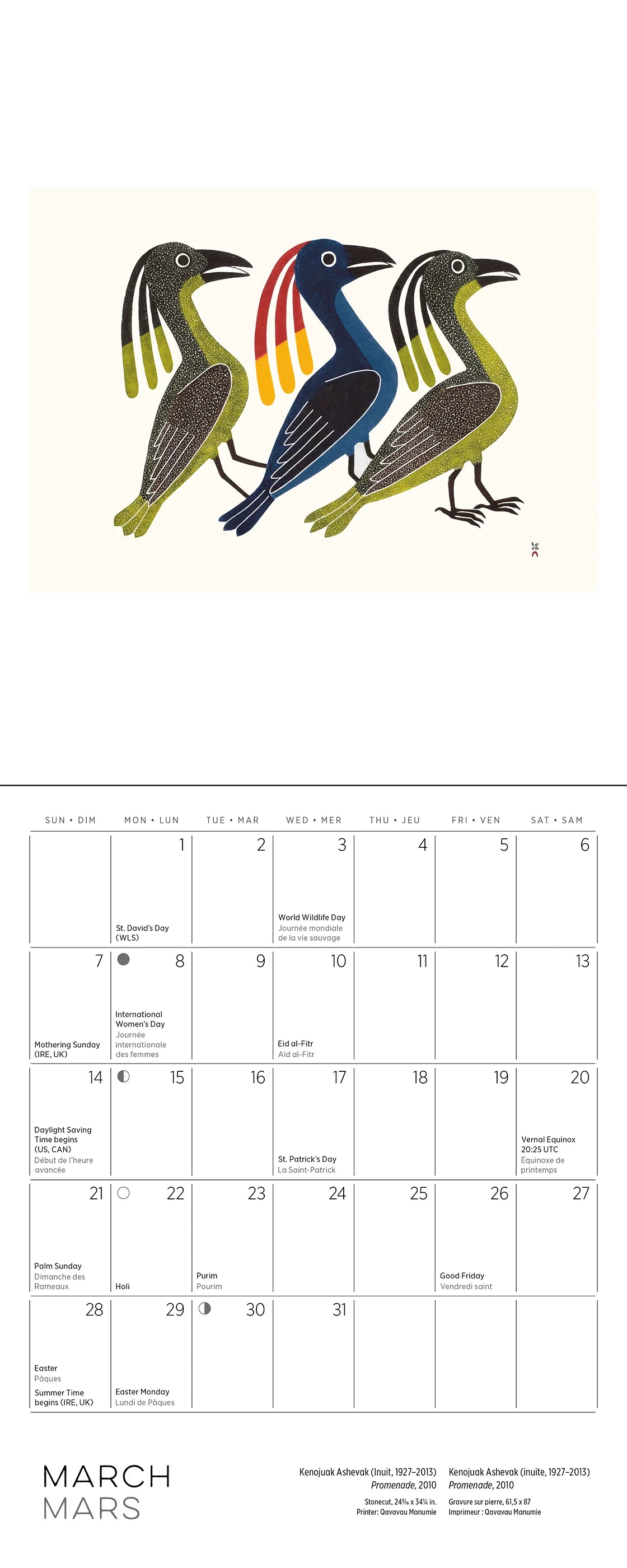 POM Inuit Art: Kinngait 2027 Mini Wall Calendar