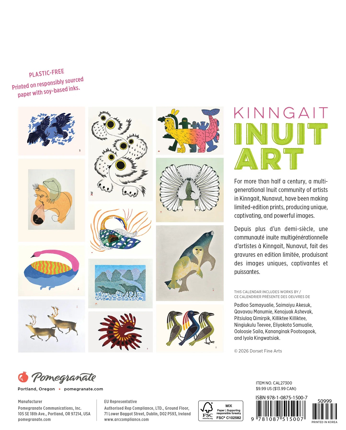 POM Inuit Art: Kinngait 2027 Mini Wall Calendar