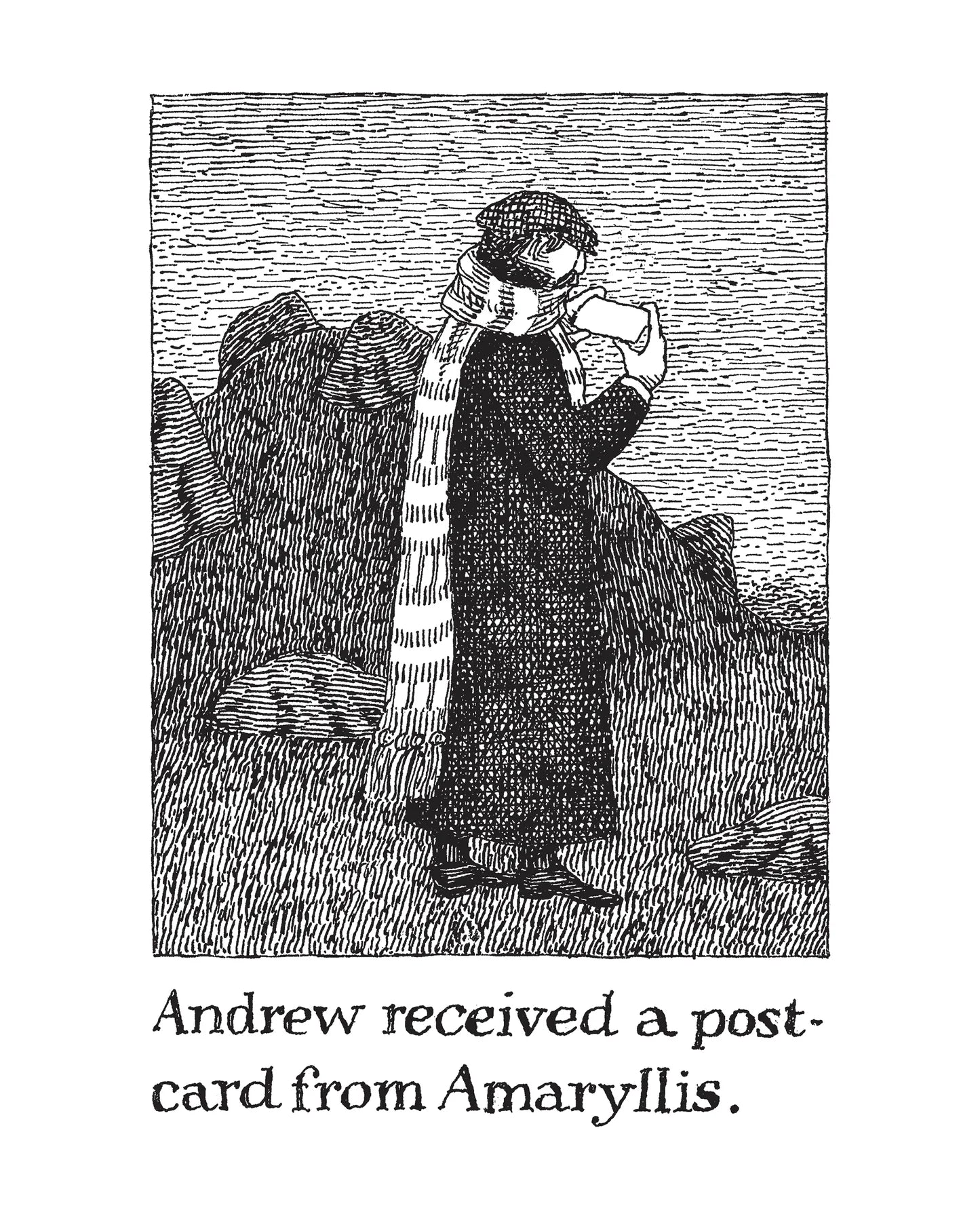POM Edward Gorey: The Helpless Doorknob 2027 Mini Wall Calendar