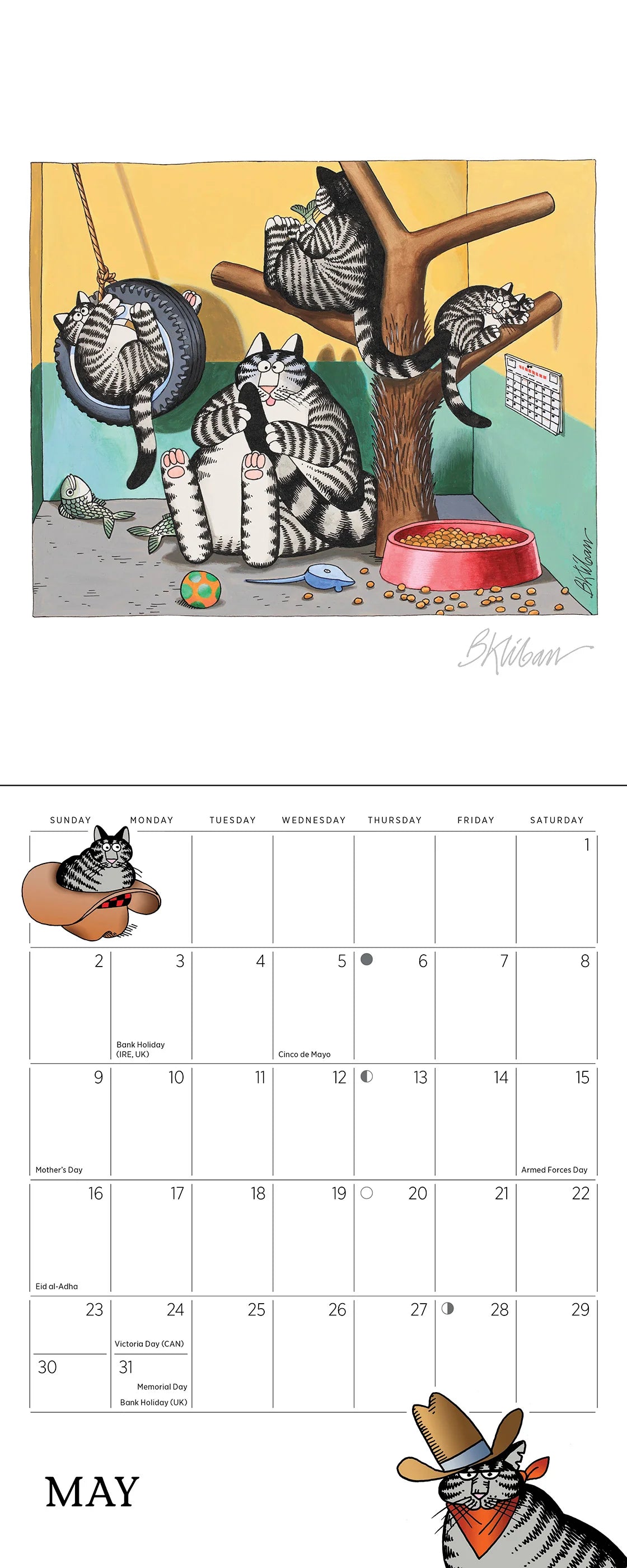 POM B. Kliban: CatCalendar 2027 Mini Wall Calendar