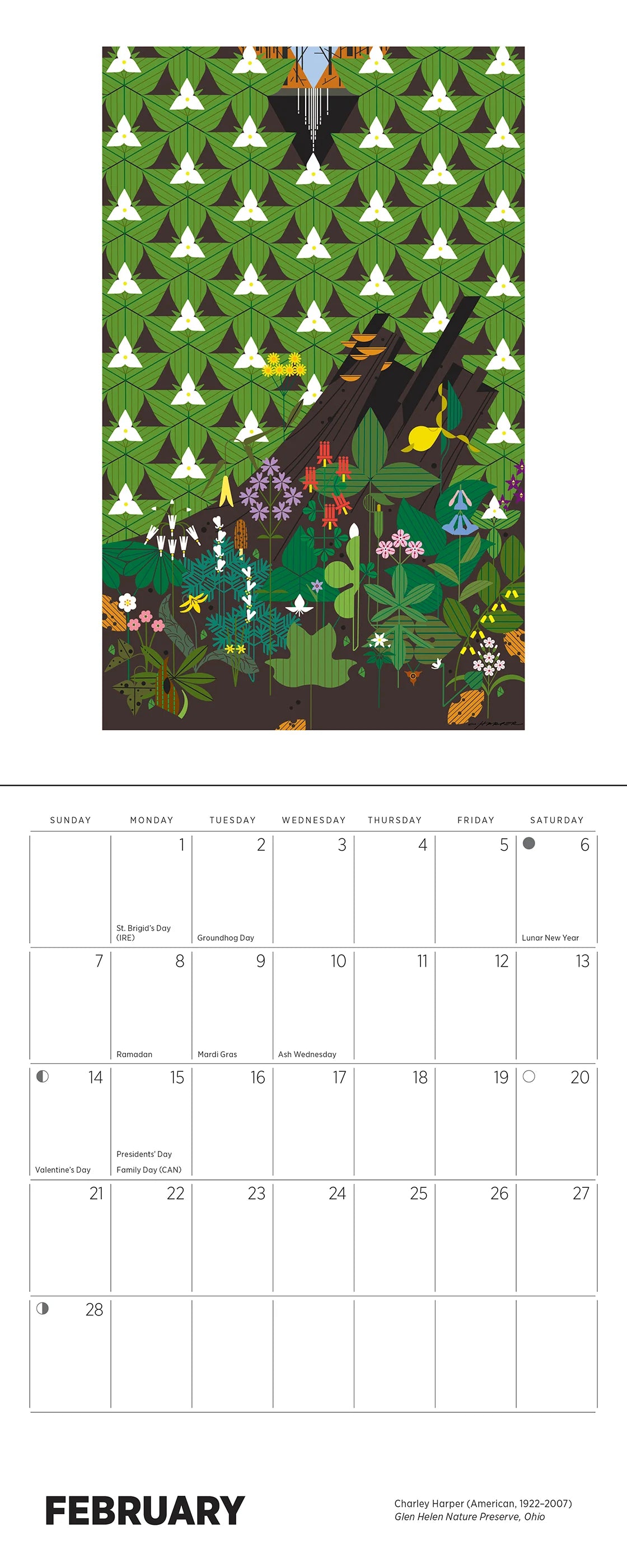 POM Charley Harper 2027 Mini Wall Calendar
