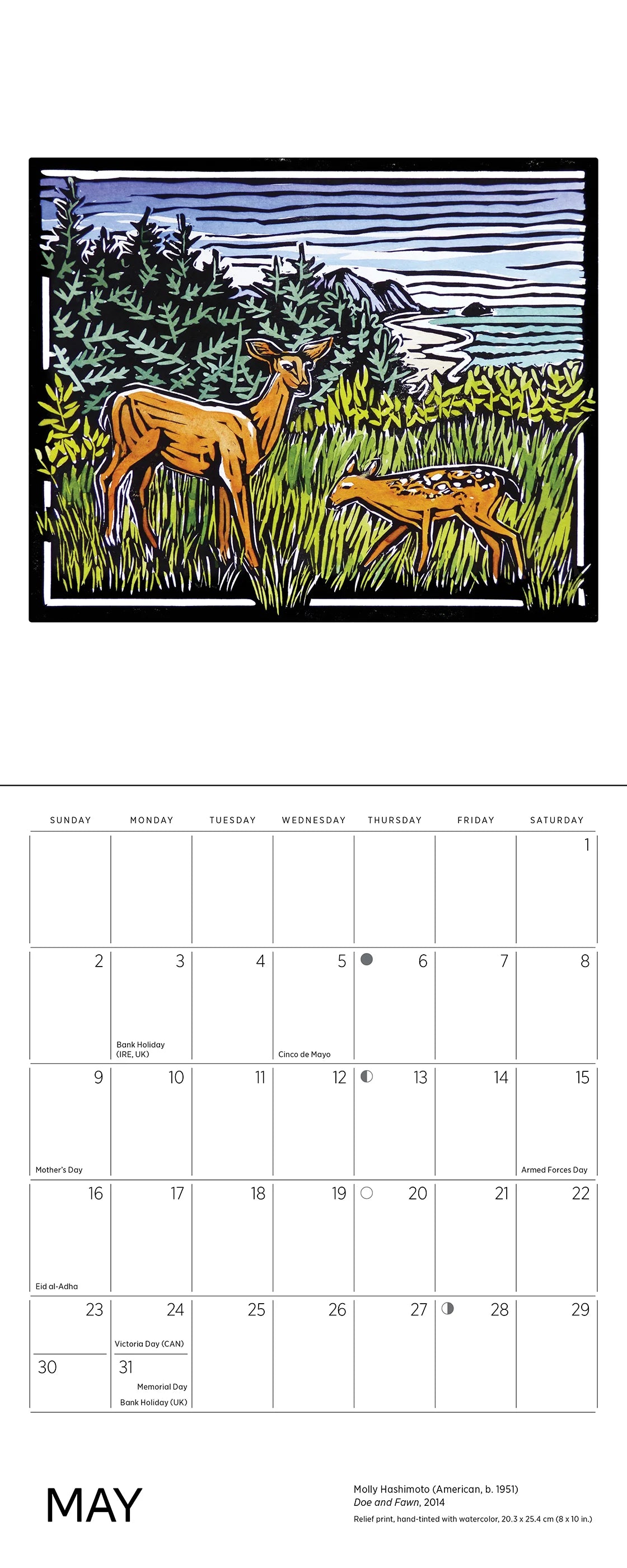 POM Molly Hashimoto: Wildlife 2027 Mini Wall Calendar