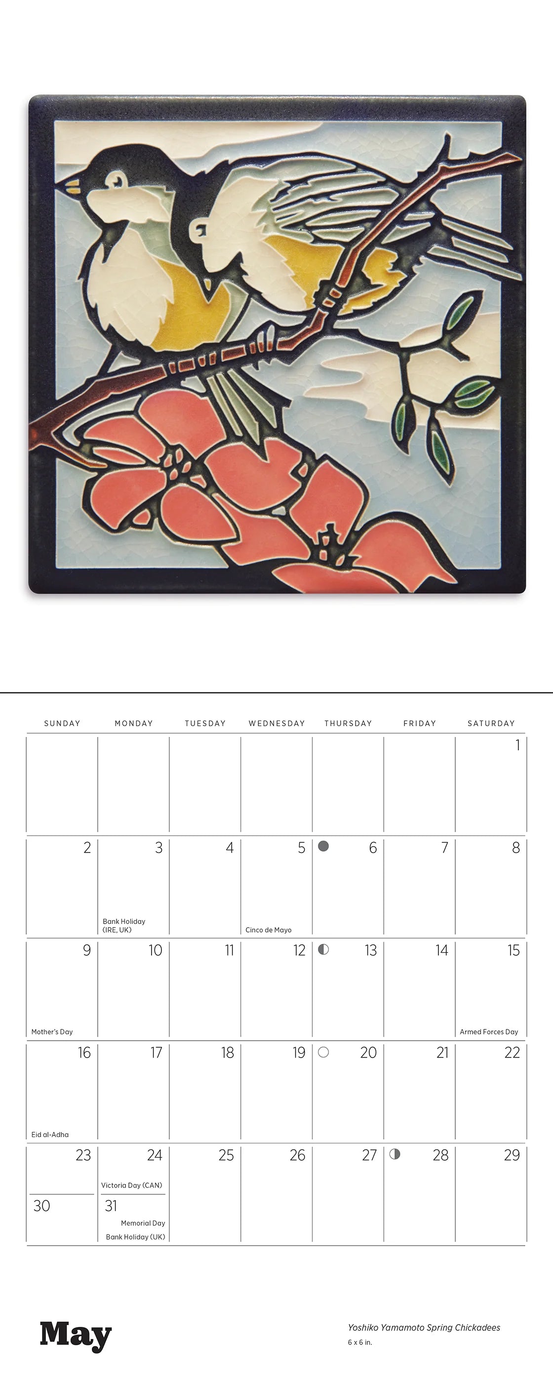 POM Arts & Crafts Tiles: Made by Motawi Tileworks 2027 Mini Wall Calendar