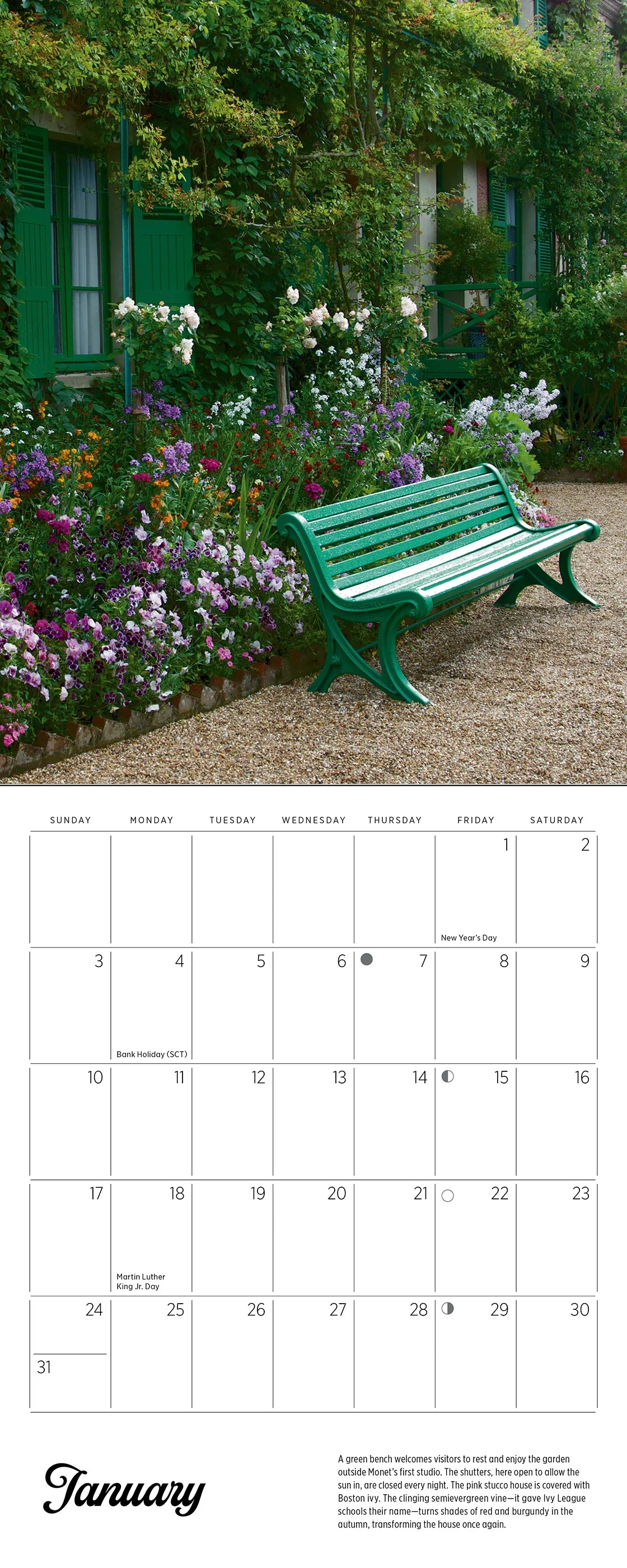 POM Monet's Passion: The Gardens at Giverny 2027 Mini Wall Calendar
