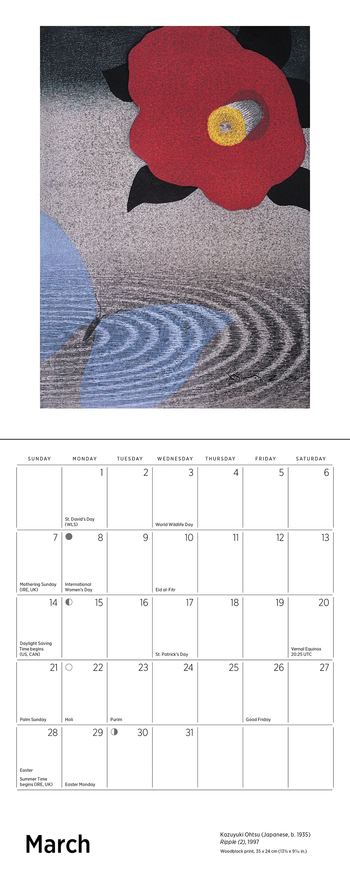 POM Serenity: Kazuyuki Ohtsu 2027 Mini Wall Calendar