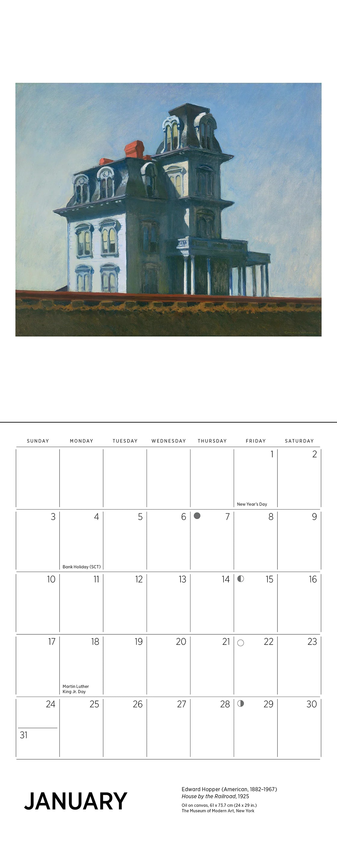 POM Edward Hopper 2027 Mini Wall Calendar