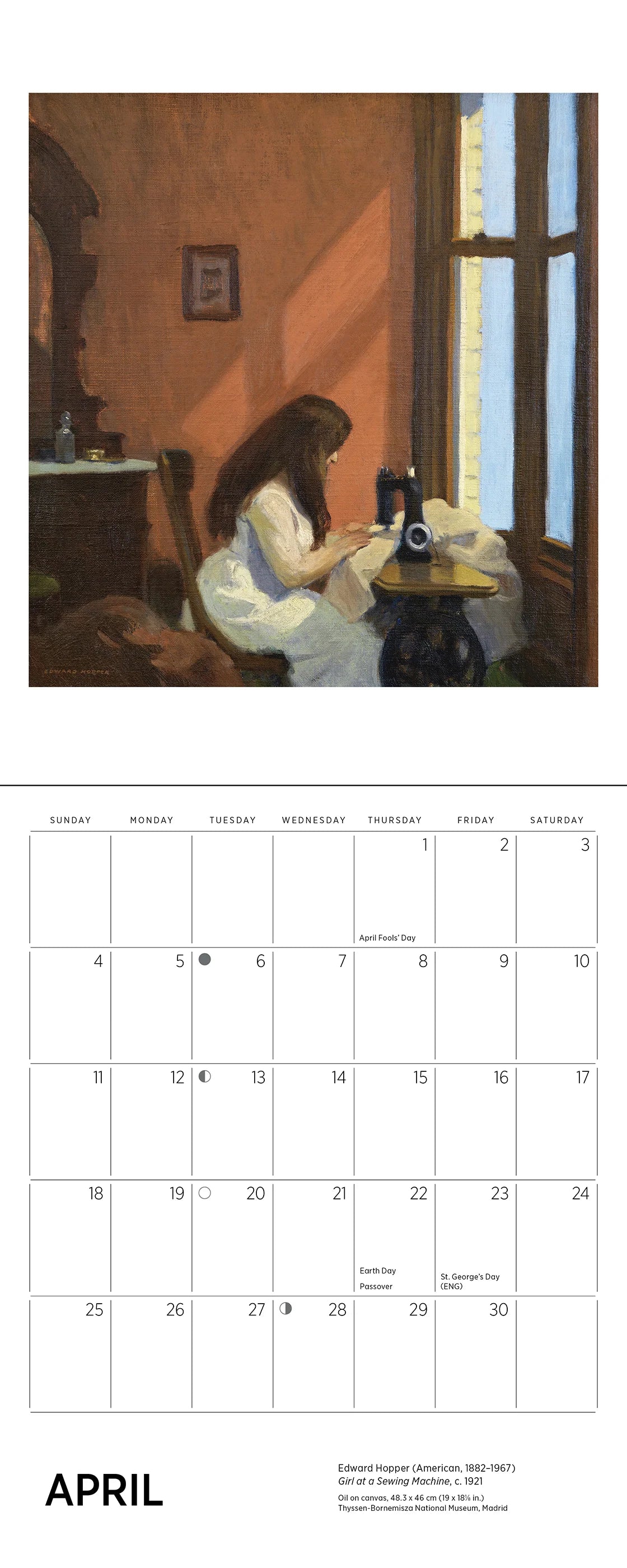 POM Edward Hopper 2027 Mini Wall Calendar
